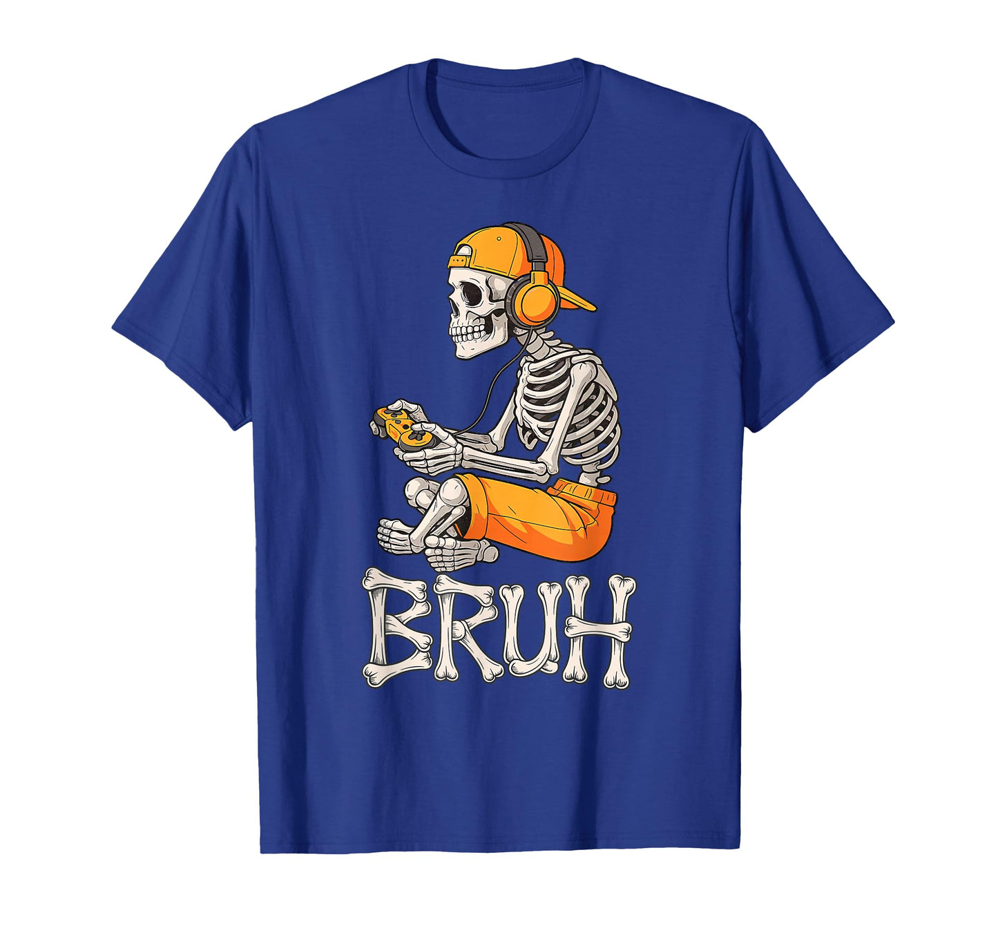 Bruh Halloween Skeleton Gaming for Mens Boys Toddlers Kids T-Shirt