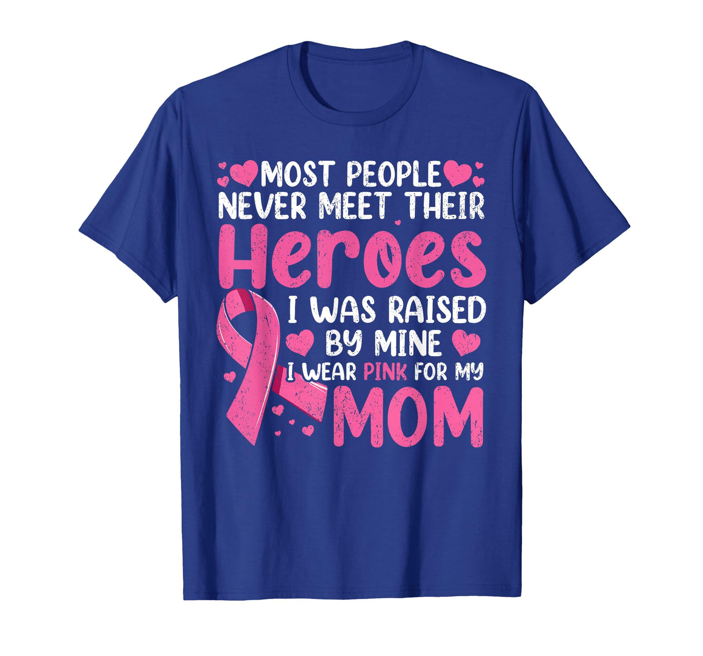 Vintage Breast Cancer Mom, Support Mother Pink Ribbon Women T-Shirt