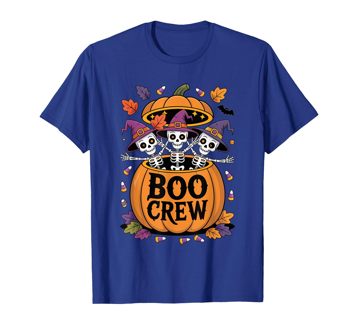 Spooky Boo Crew Skeleton Squad Fun Halloween T-Shirt