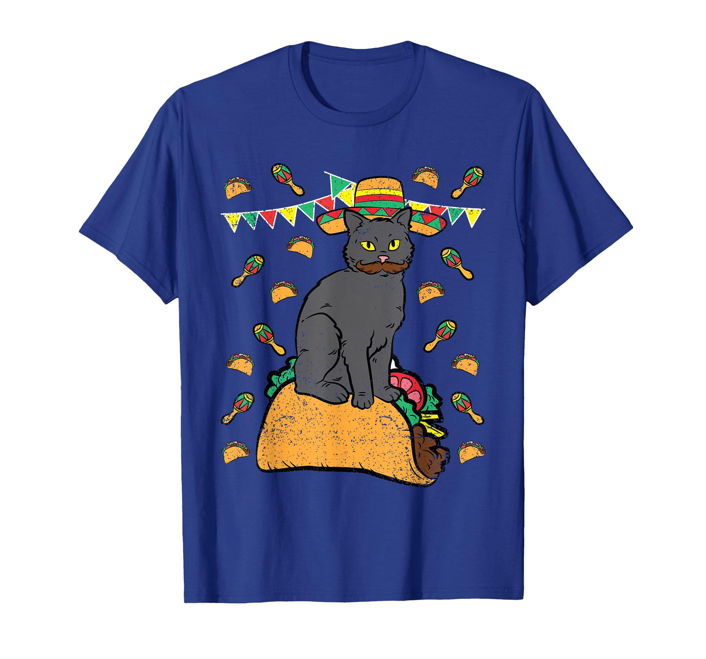 Cat Sitting Taco Cinco De Mayo Mexican Food Fiesta Party T-Shirt