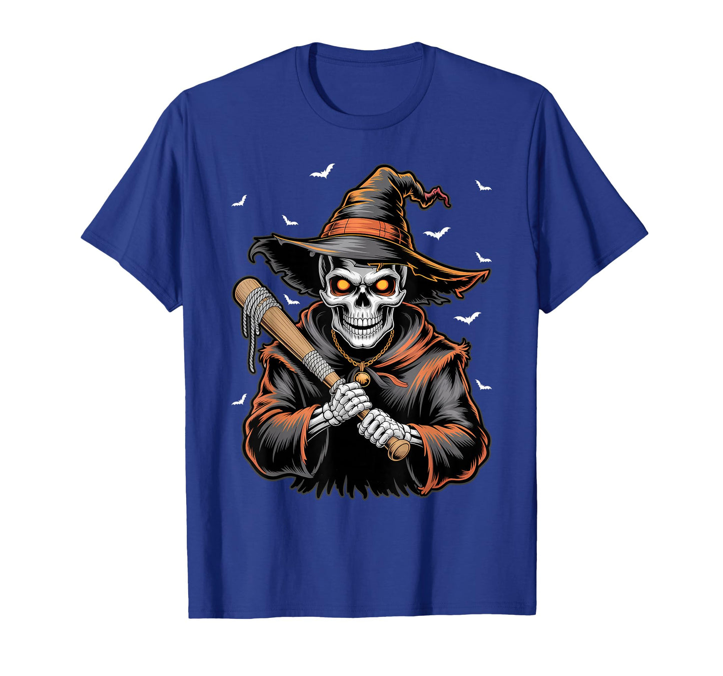 Skeleton Witch Baseball Player Halloween Costume Party 2025 T-Shirt