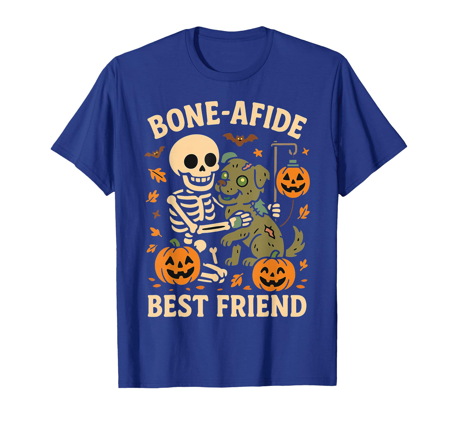 Halloween Skeleton Zombie Dog Best Friend Funny T-Shirt