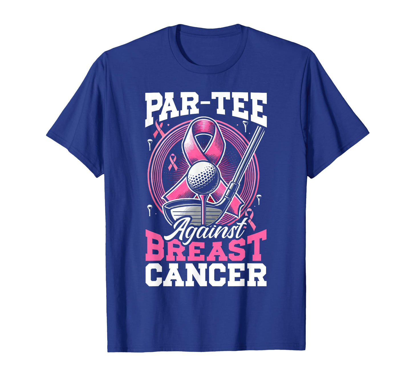 Golf Breast Cancer Awareness Month Golfer Pink Ribbon T-Shirt