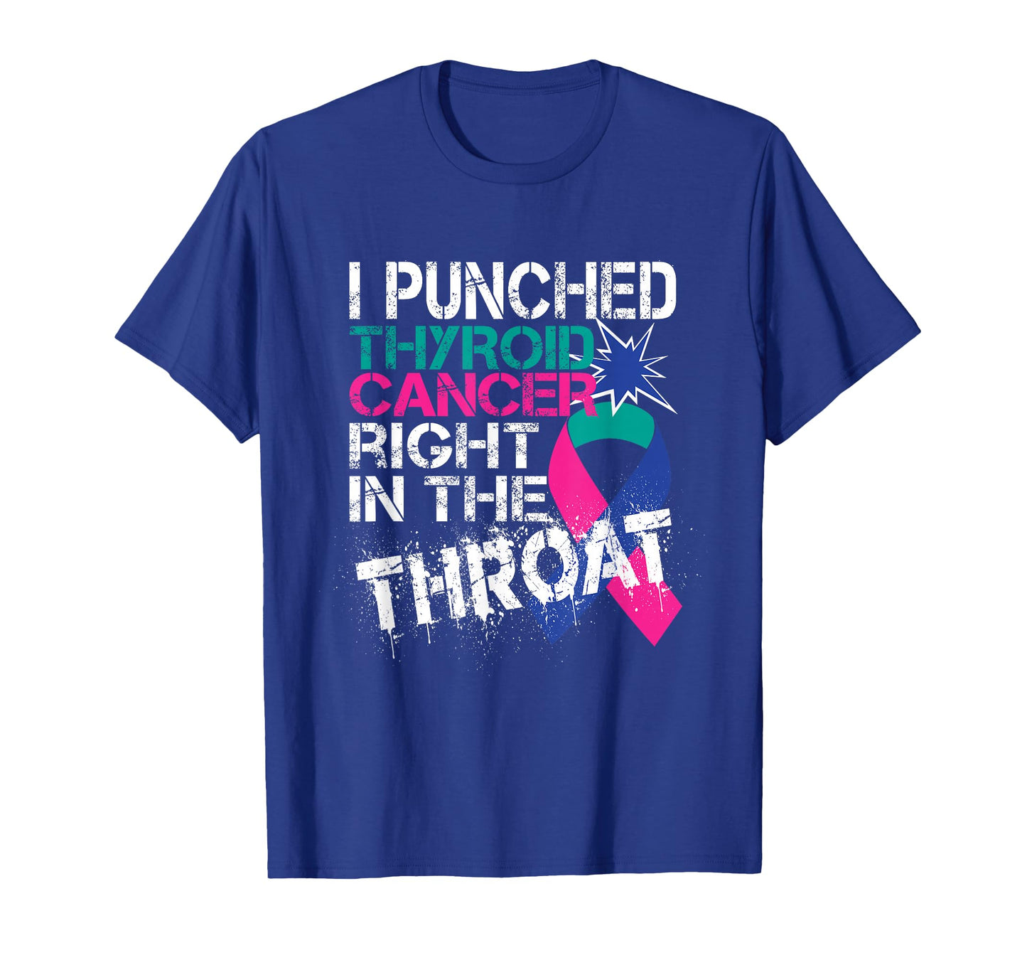 Thyroid Cancer Survivor Awareness Punched In The Throat Gift T-Shirt
