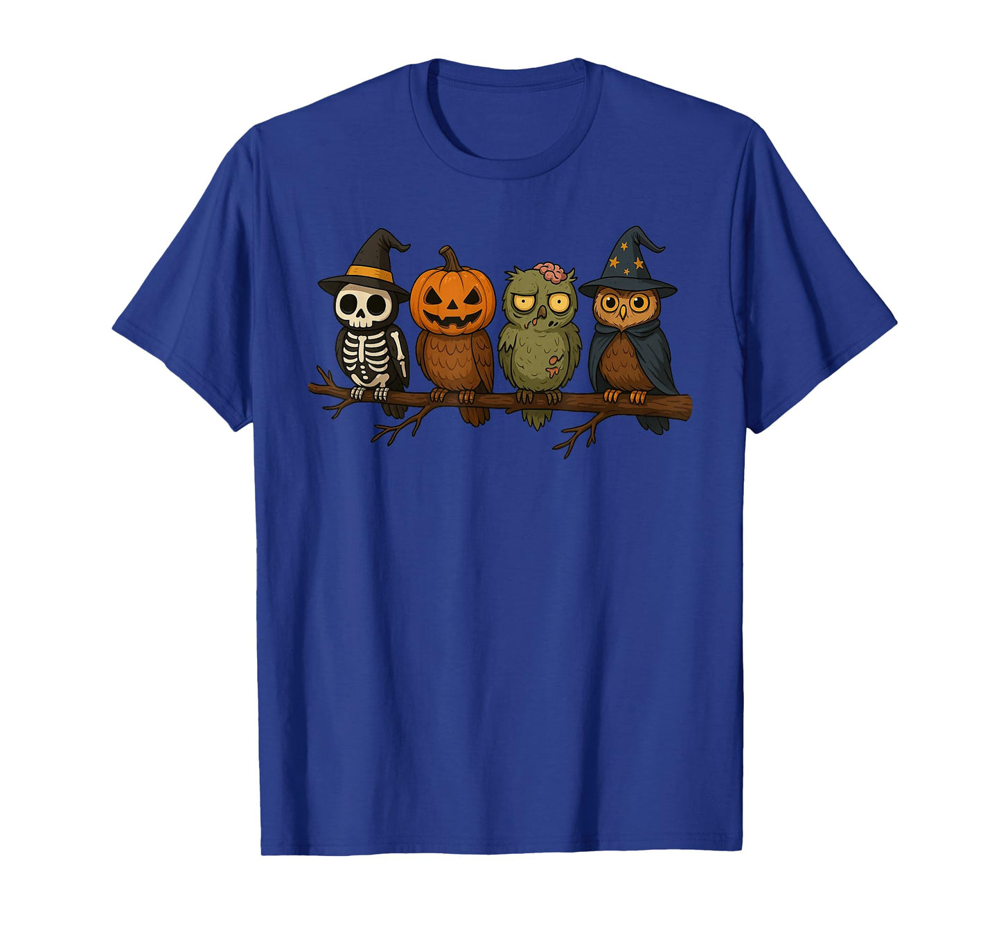 Skeleton Pumpkin Zombie Wizard Owls Cute Trick or Treat T-Shirt