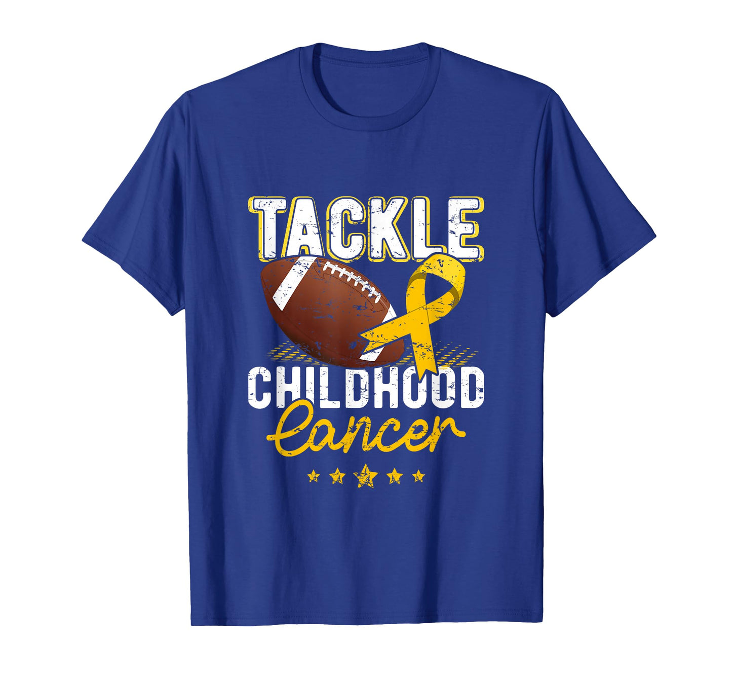 Childhood Tackle Childhood Cancer Awareness Football Gold T-Shirt