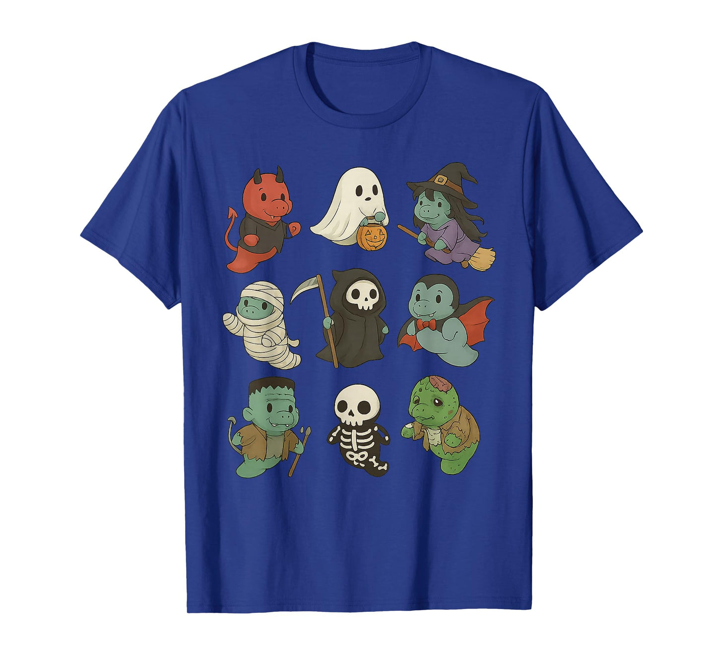 Cute Manatee Ghost Zombie Witch Halloween Costume Kids T-Shirt