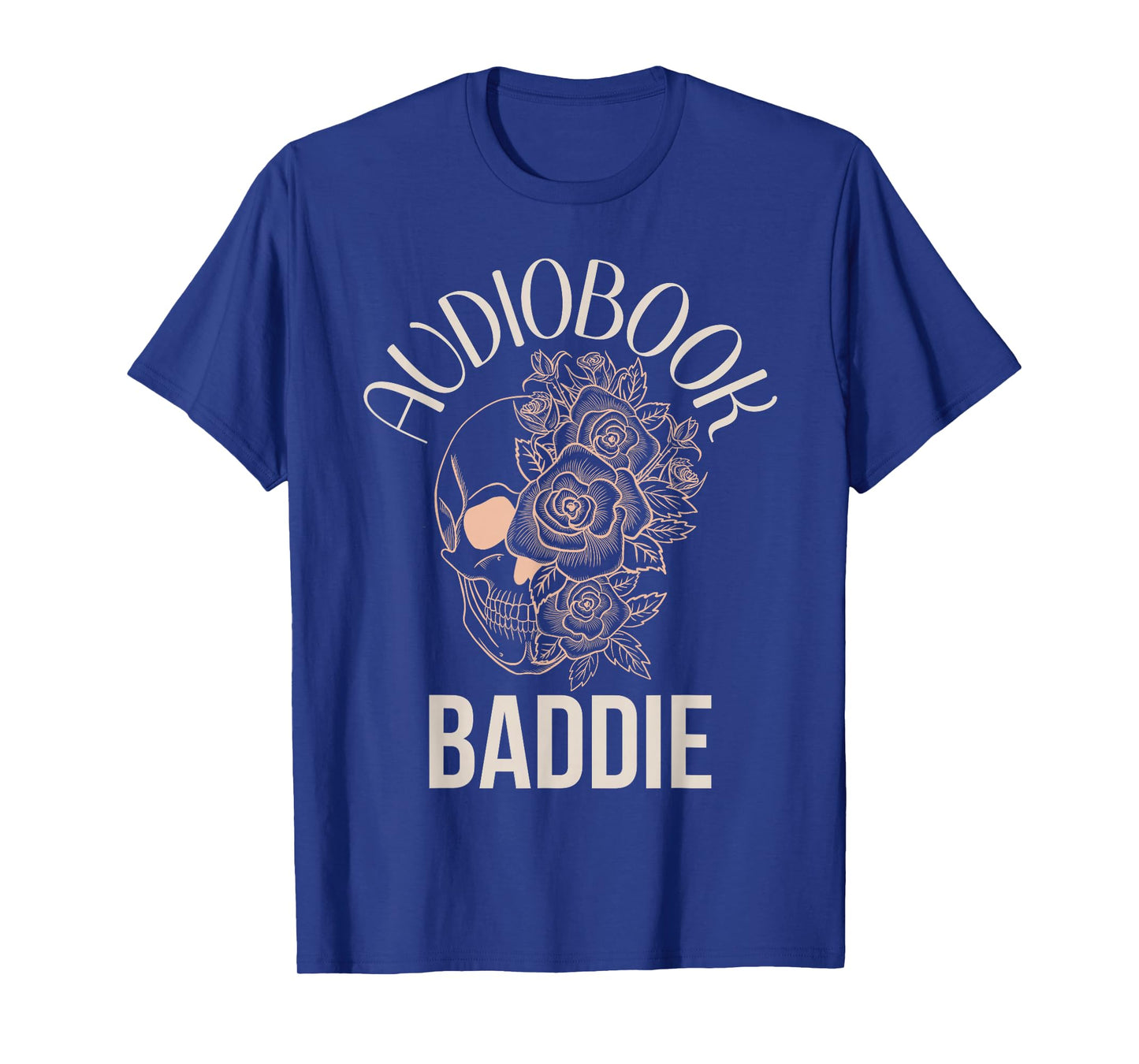 Audio Book Lovers Women Dark Romance Merch Baddie Skeleton T-Shirt