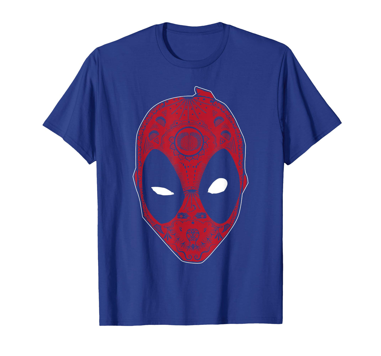 Marvel Deadpool Sugar Skull Comic Big Face T-Shirt