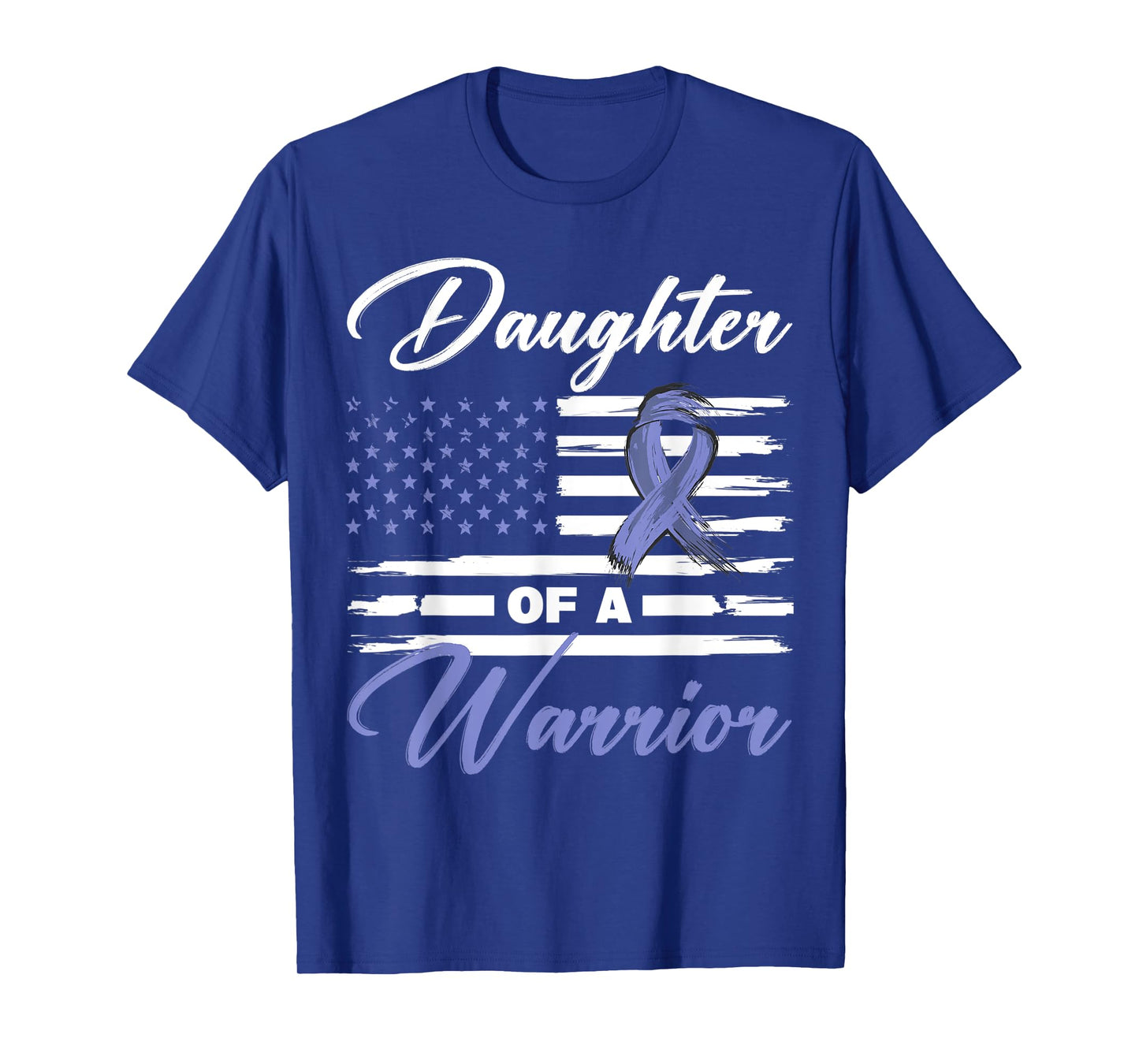 Daughter Of A Warrior USA Flag Gastric Cancer Awareness T-Shirt