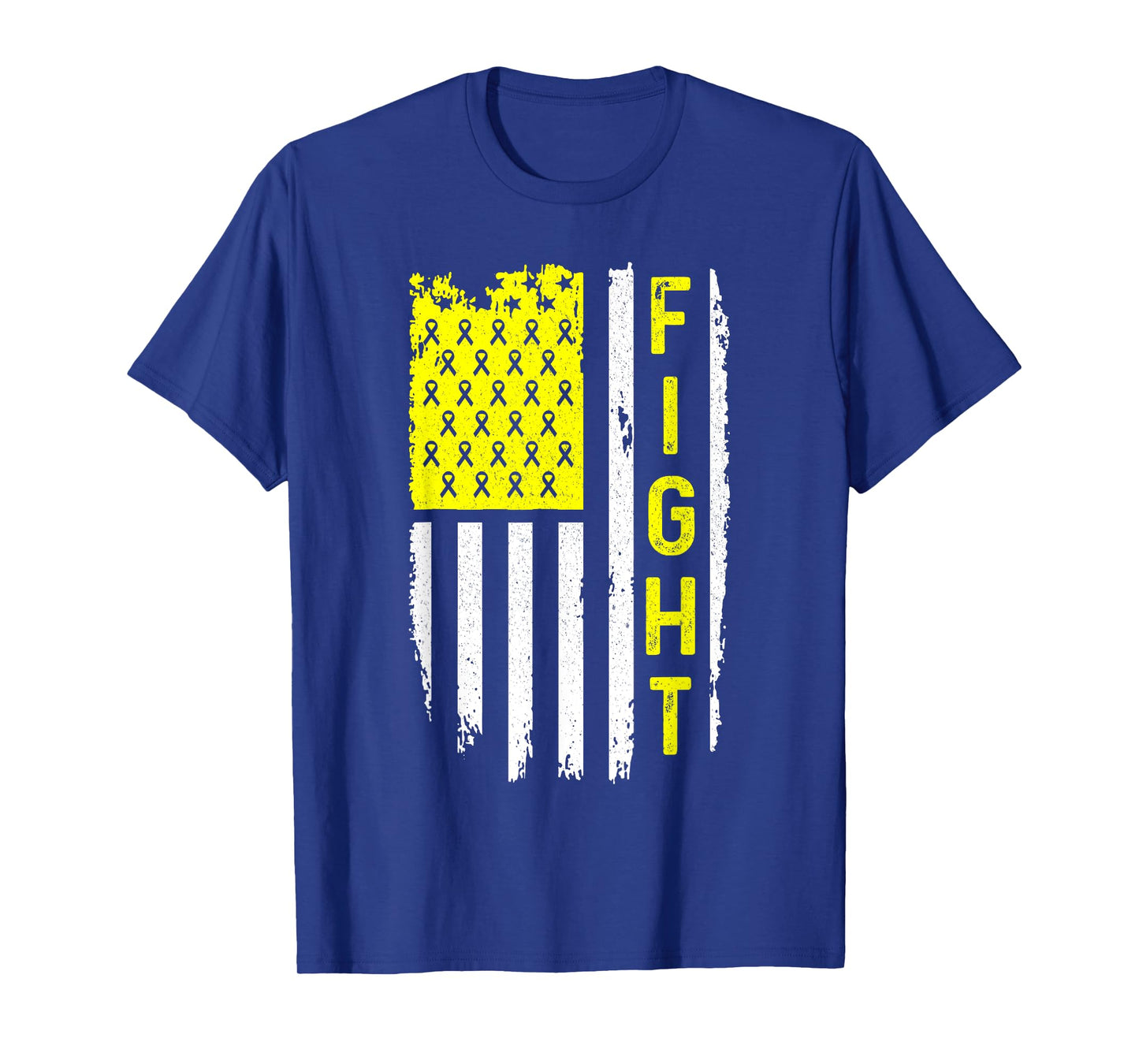 Sarcoma Cancer Awareness American Flag Bone Cancer T-Shirt
