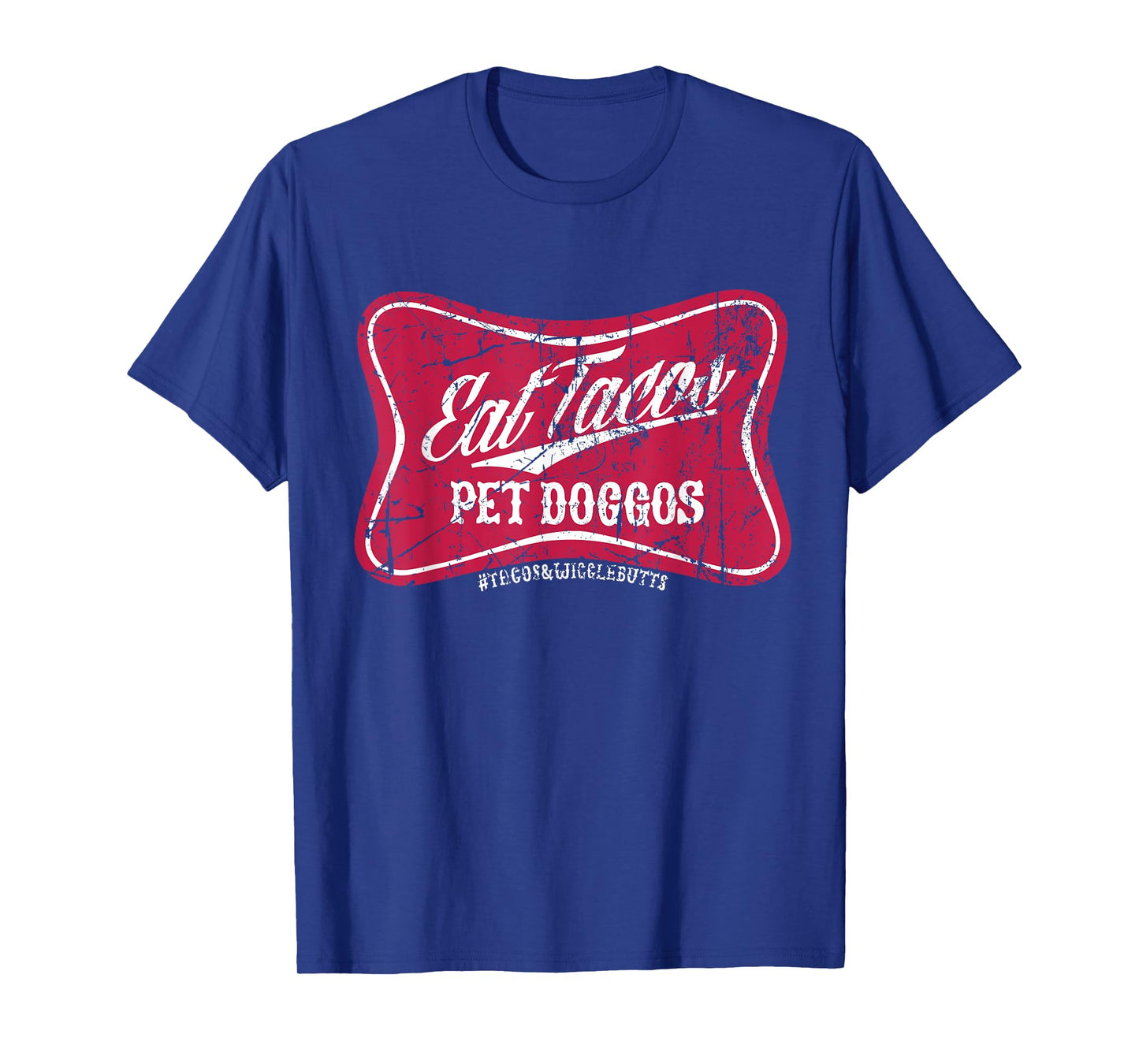 Eat Tacos Pet Doggos Grunge Distressed Vintage T-Shirt