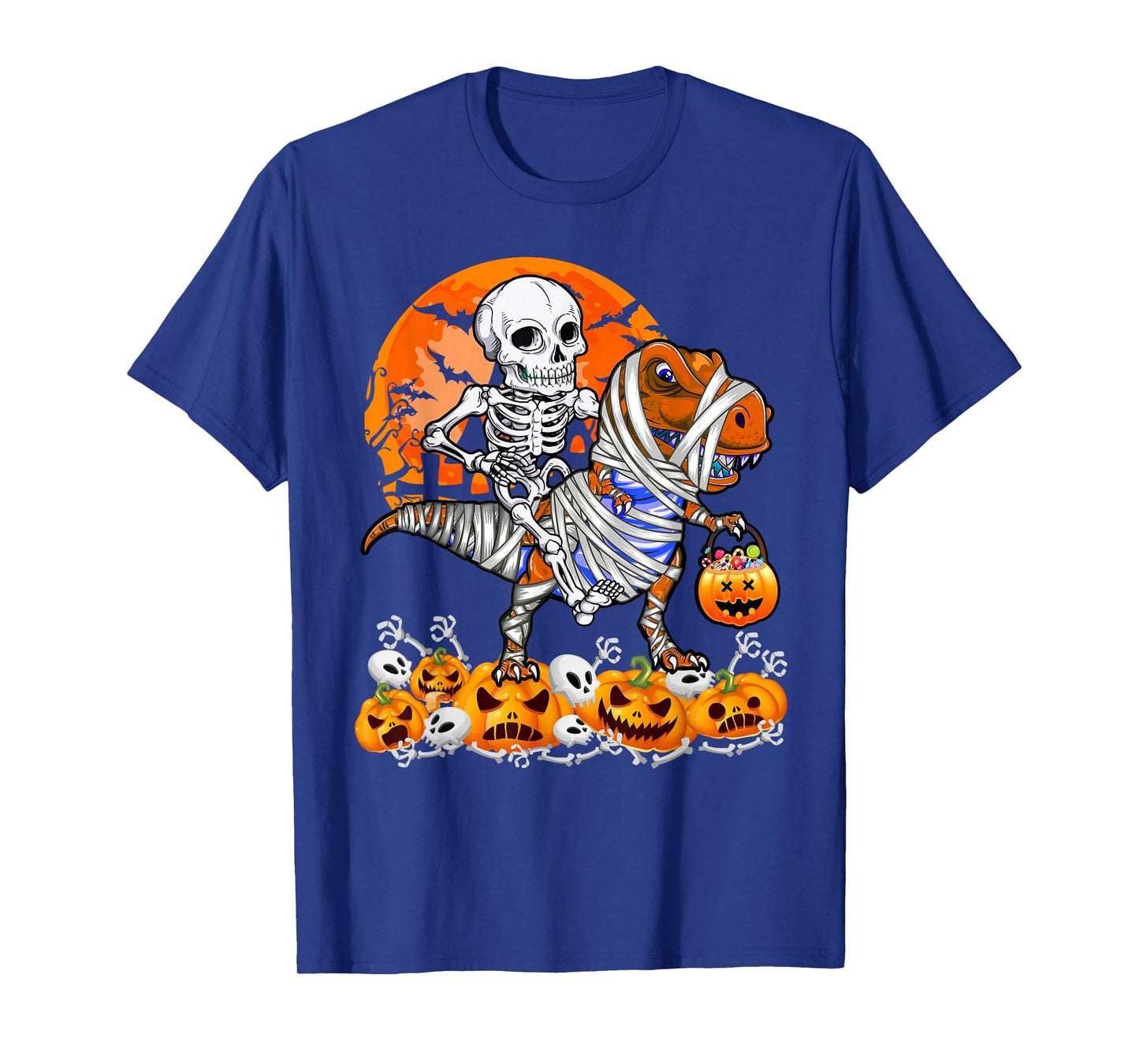 Halloween Dinosaur T rex Mummy Pumpkin Costume for Boys Kids T-Shirt