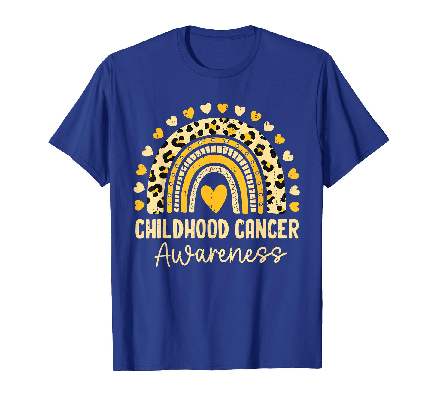 Childhood Cancer Awareness Gold Rainbow Ribbon Support Women T-Shirt