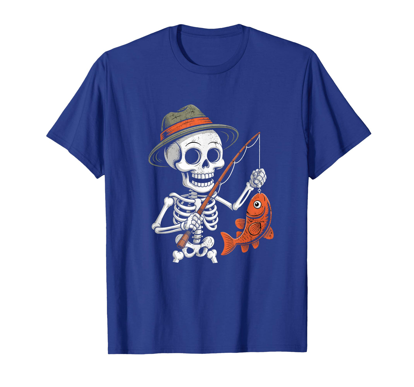 Fishing Halloween Skeleton T-Shirt