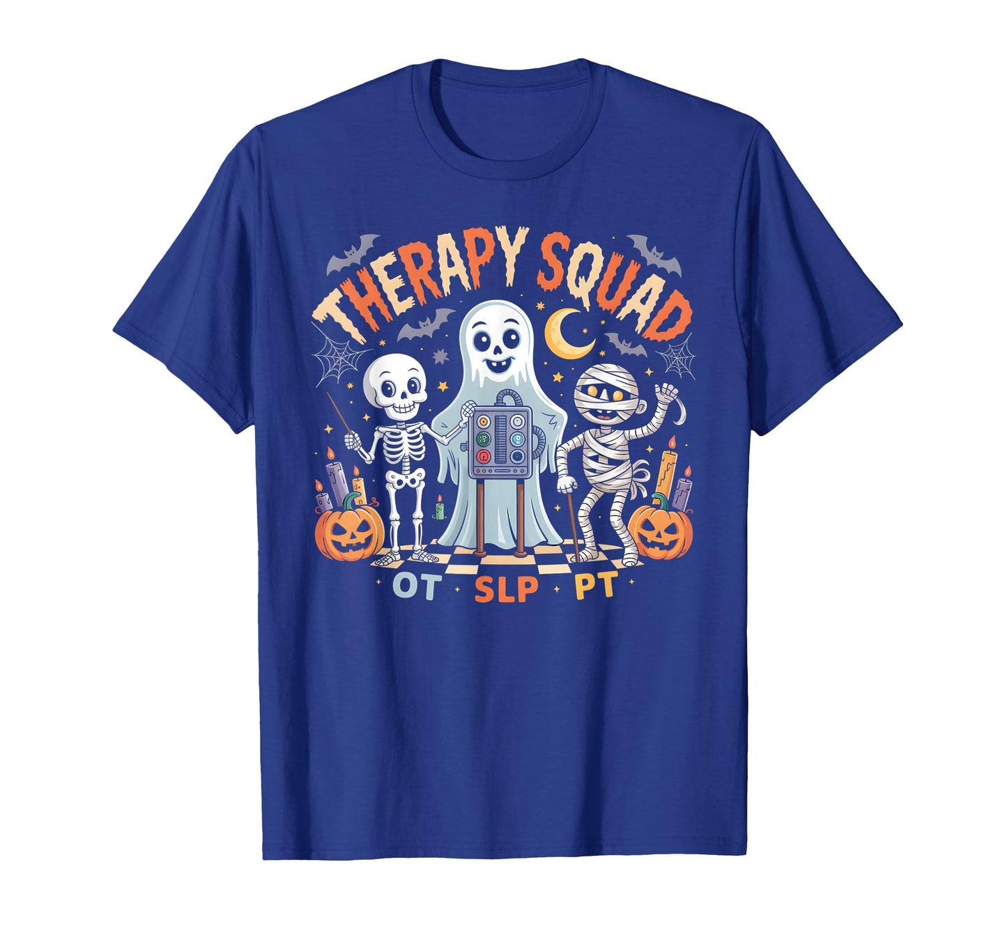 Retro Therapy Squad SLP OT PT Team Halloween Speech Physical T-Shirt