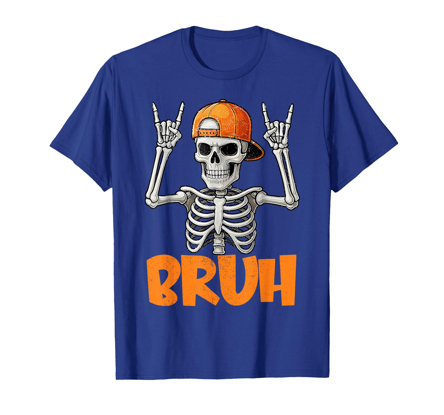 Cool Bruh Skeleton Rock On Halloween Men Boys Kids T-Shirt
