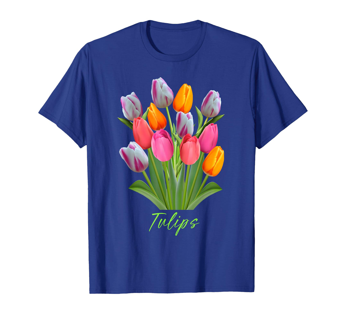 Beautiful Pink, White, Purple and Yellow Tulips flowers T-Shirt