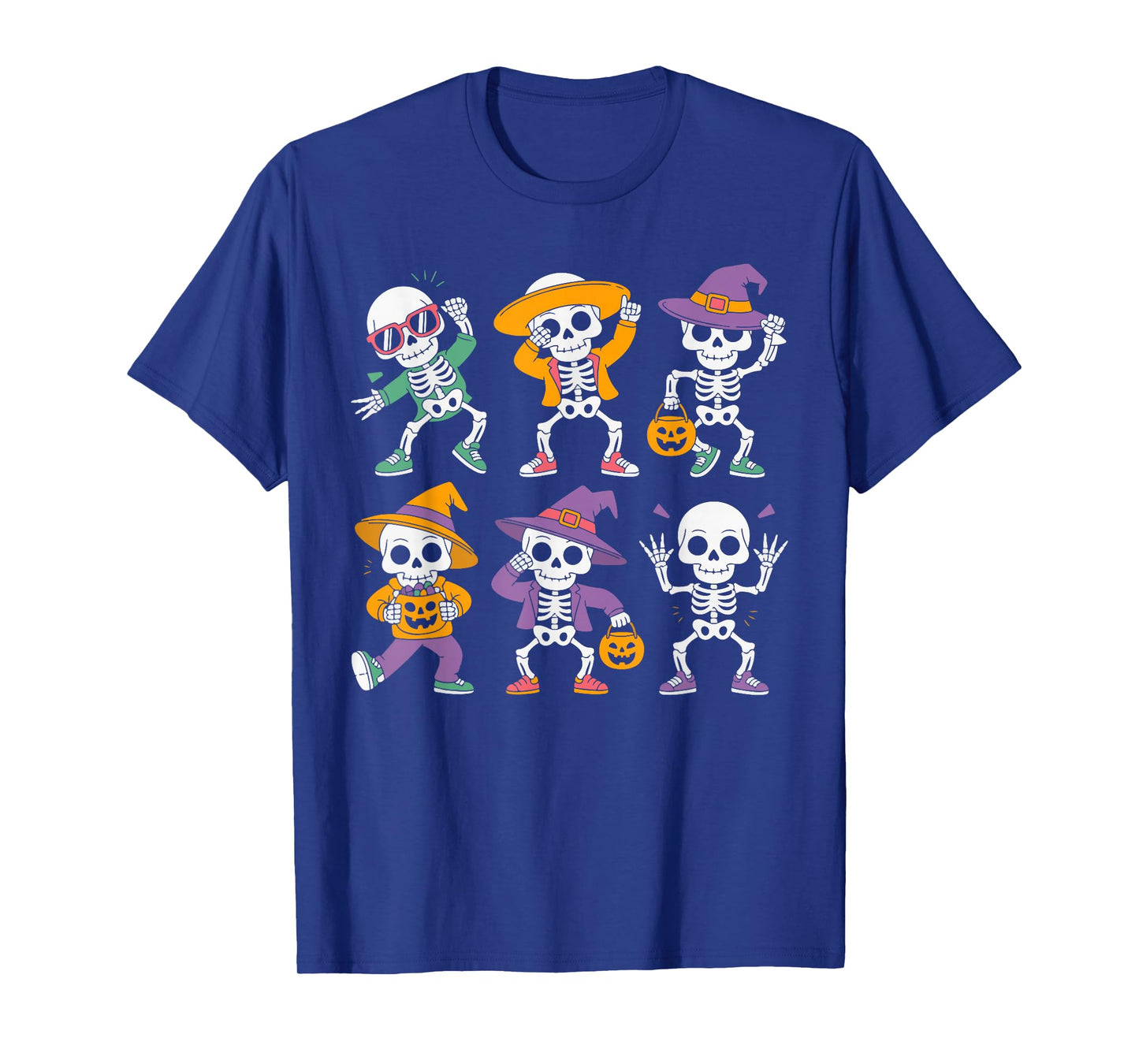 Dancing Skeleton Squad Halloween Trick Or Treat Party Funny T-Shirt
