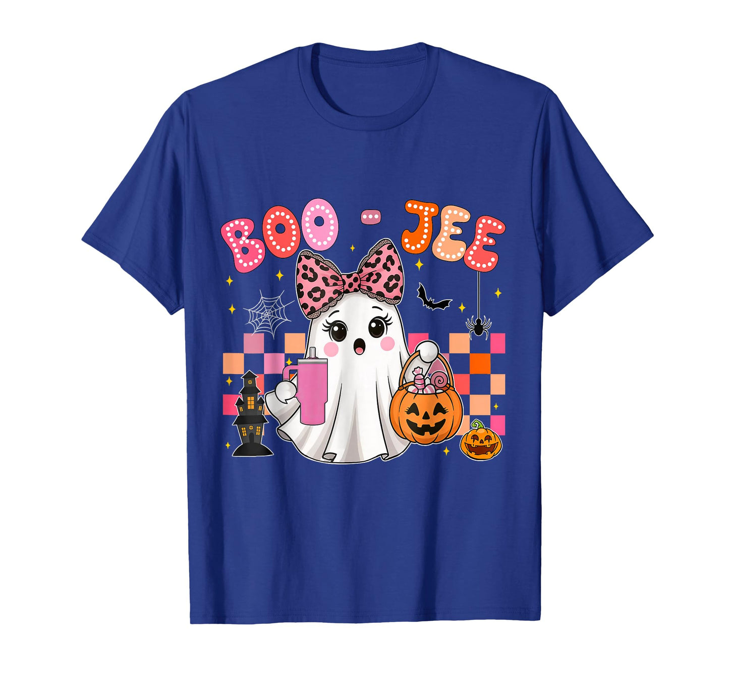 Cute Coquette Boo Ghost Halloween Costume Kids Toddler Girls T-Shirt