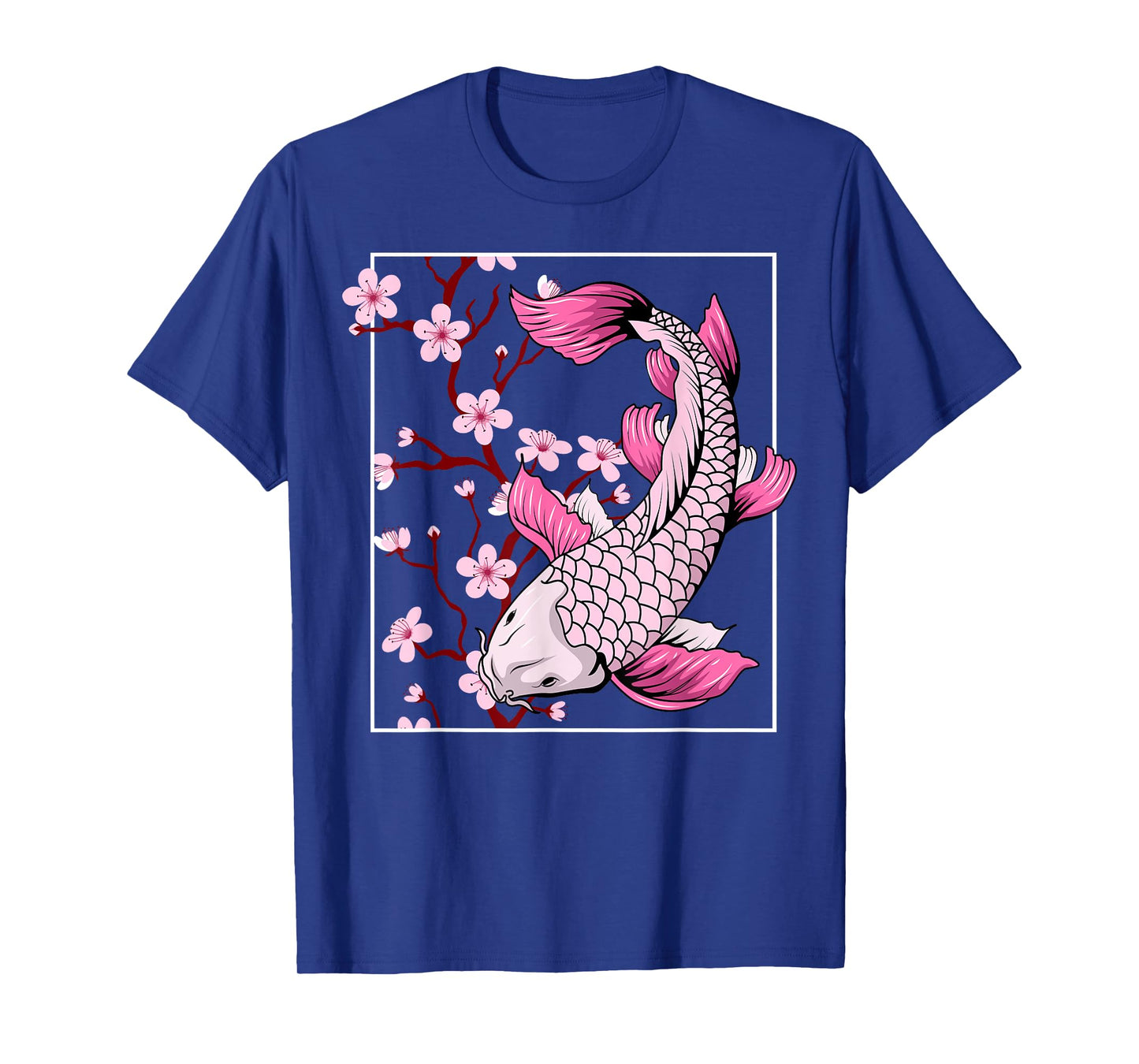 Vintage Sakura Blossom Flower Koi Fish T-Shirt