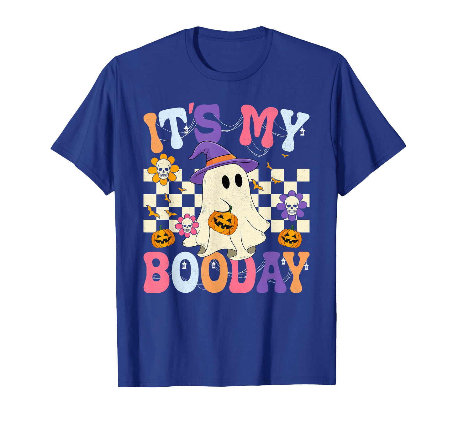It's My Boo Day Ghost Groovy Halloween Birthday T-Shirt