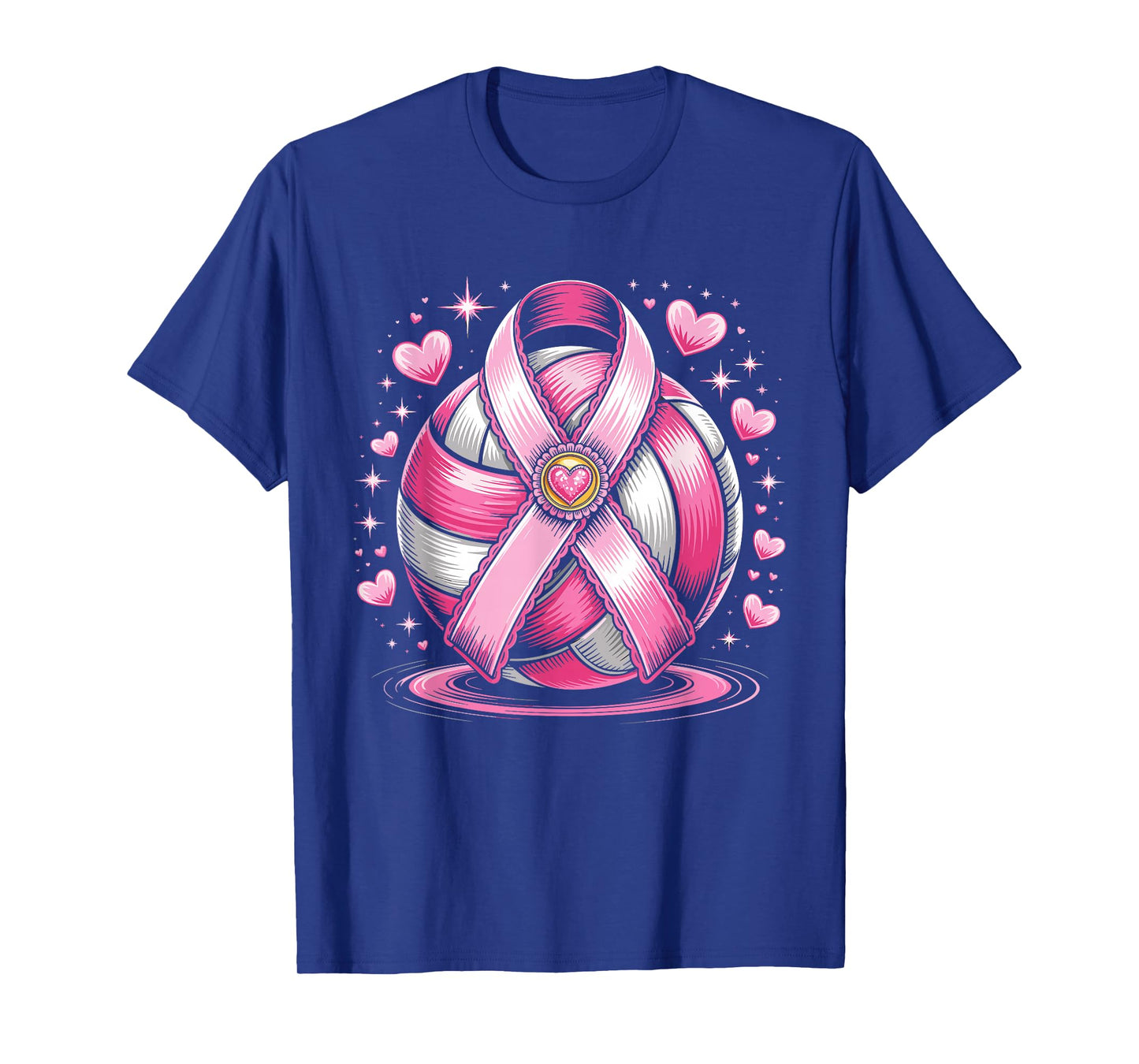 Volleyball Pink Breast Cancer Awareness T-Shirt