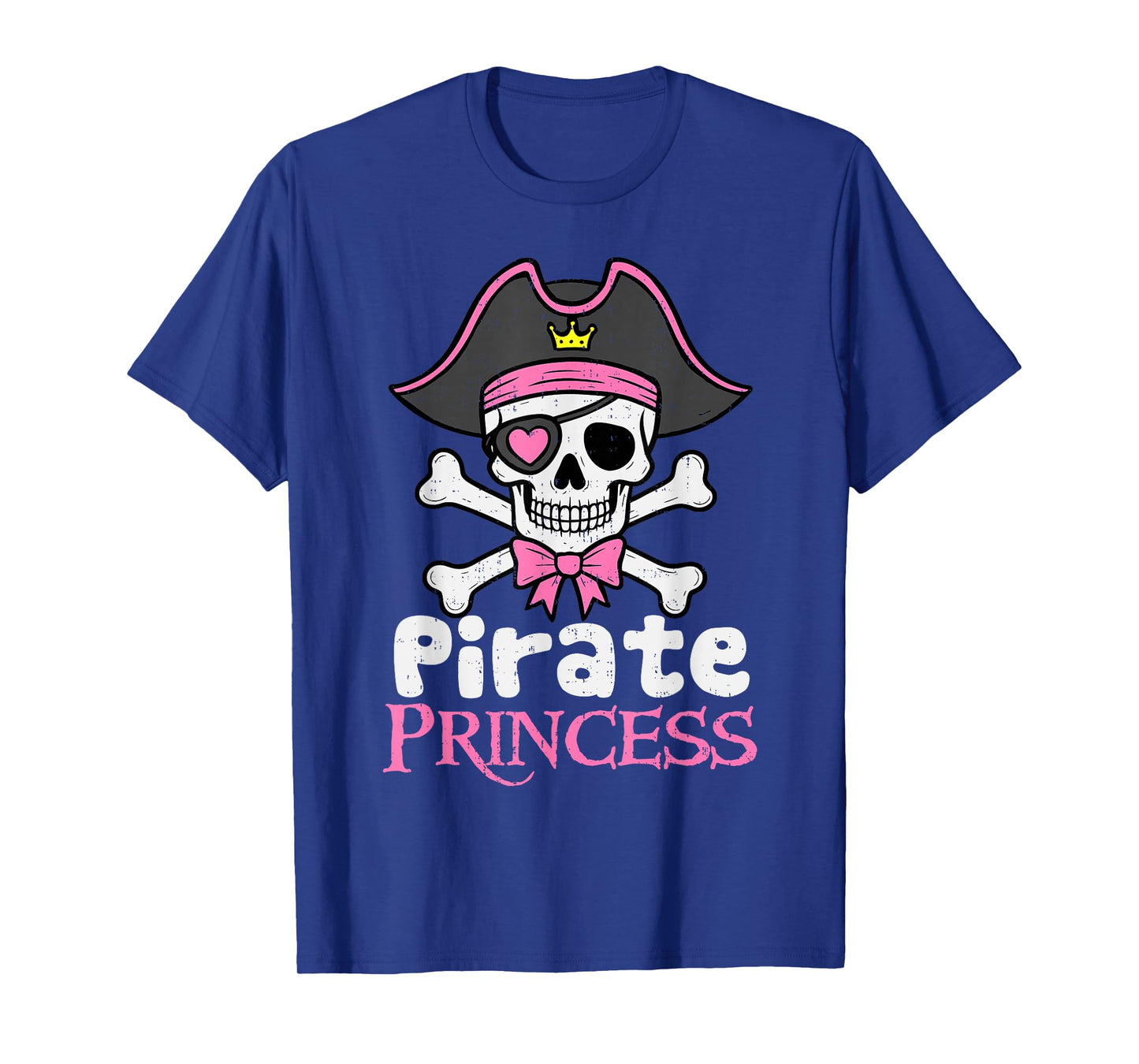 Pirate Pink Bow Princess Spooky Halloween Costume Women Girl T-Shirt