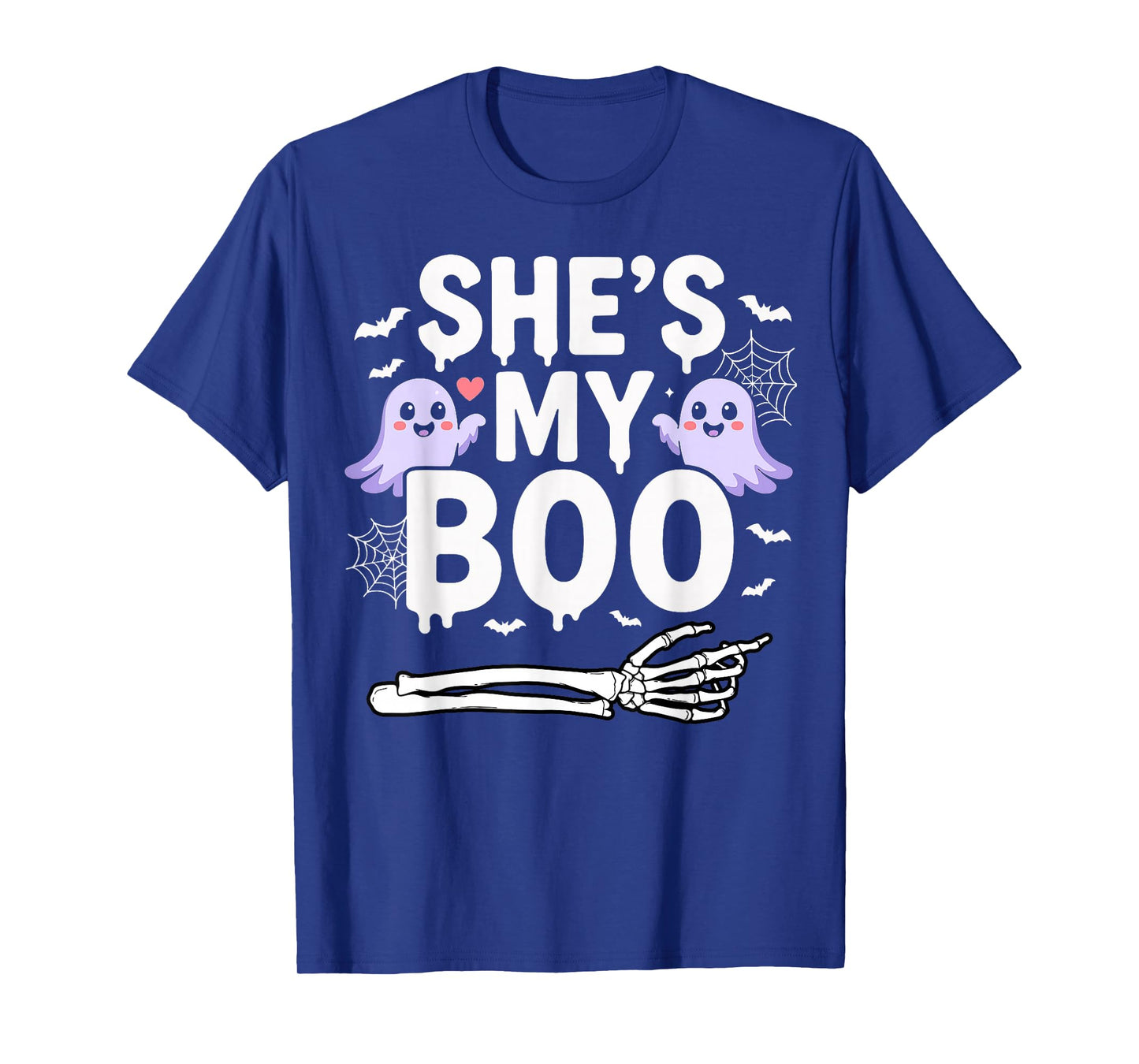 She's My Boo Halloween Pajama Skeleton Matching Couple Squad T-Shirt