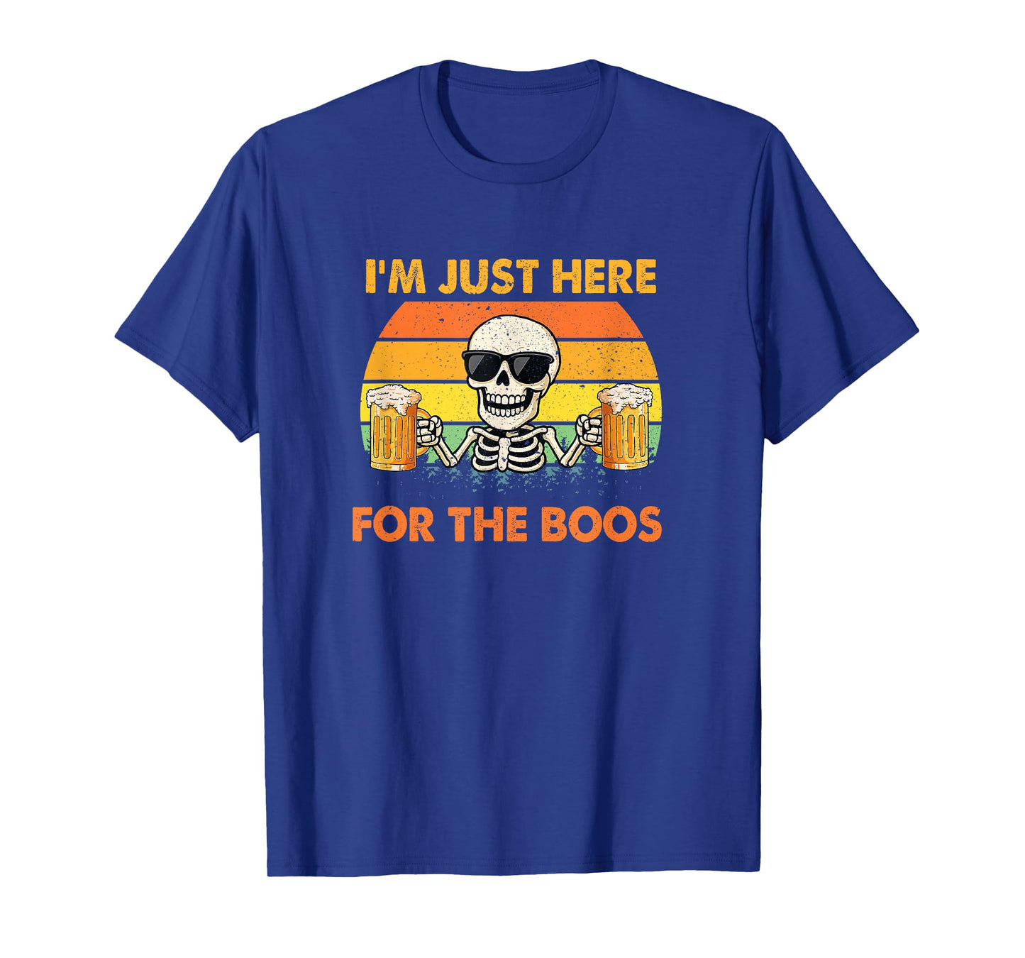 Halloween Women I'm Just Here for The Boos Funny Skeleton T-Shirt