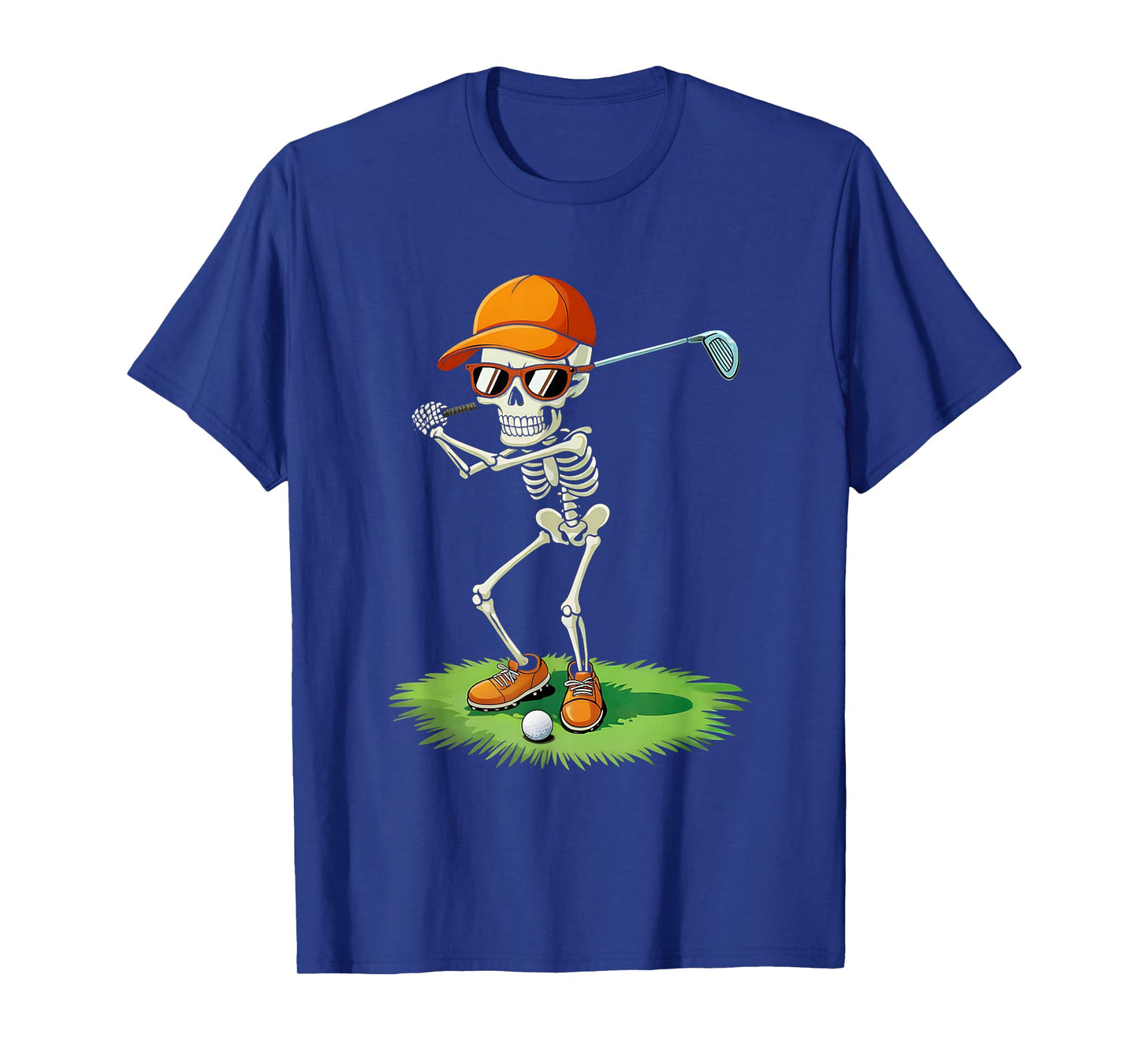 Halloween Skeleton Funny Golf Shirt for Teens Boys Men Kids T-Shirt