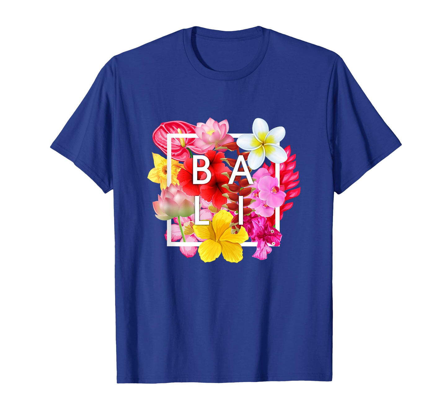 Flowers of Bali Word Art - Bali Indonesia Souvenir T-Shirt