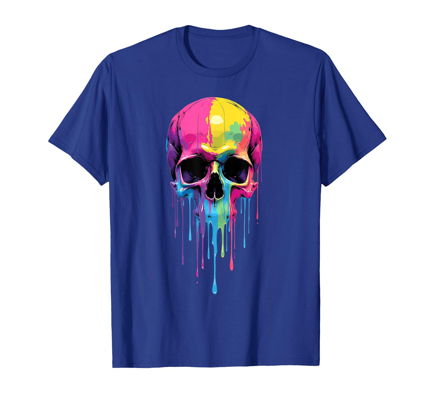 Colorful Skull Melting Halloween T-Shirt
