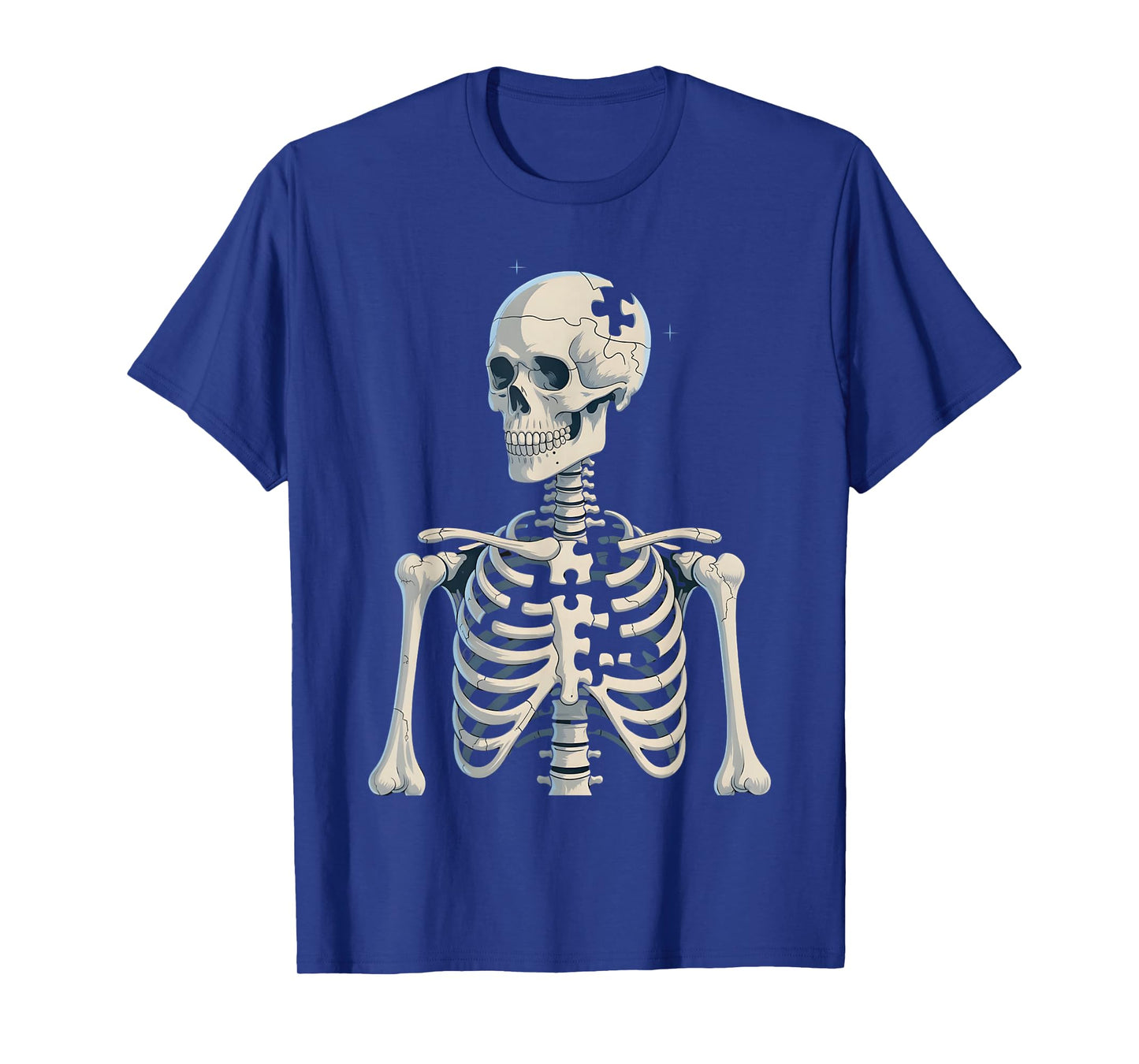 Skeleton Puzzle Themed Halloween T-Shirt