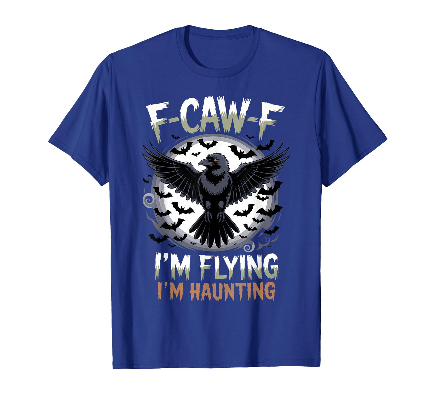Black Crow, F-Caw-F Funny Black Bird Moon Gothic Halloween T-Shirt