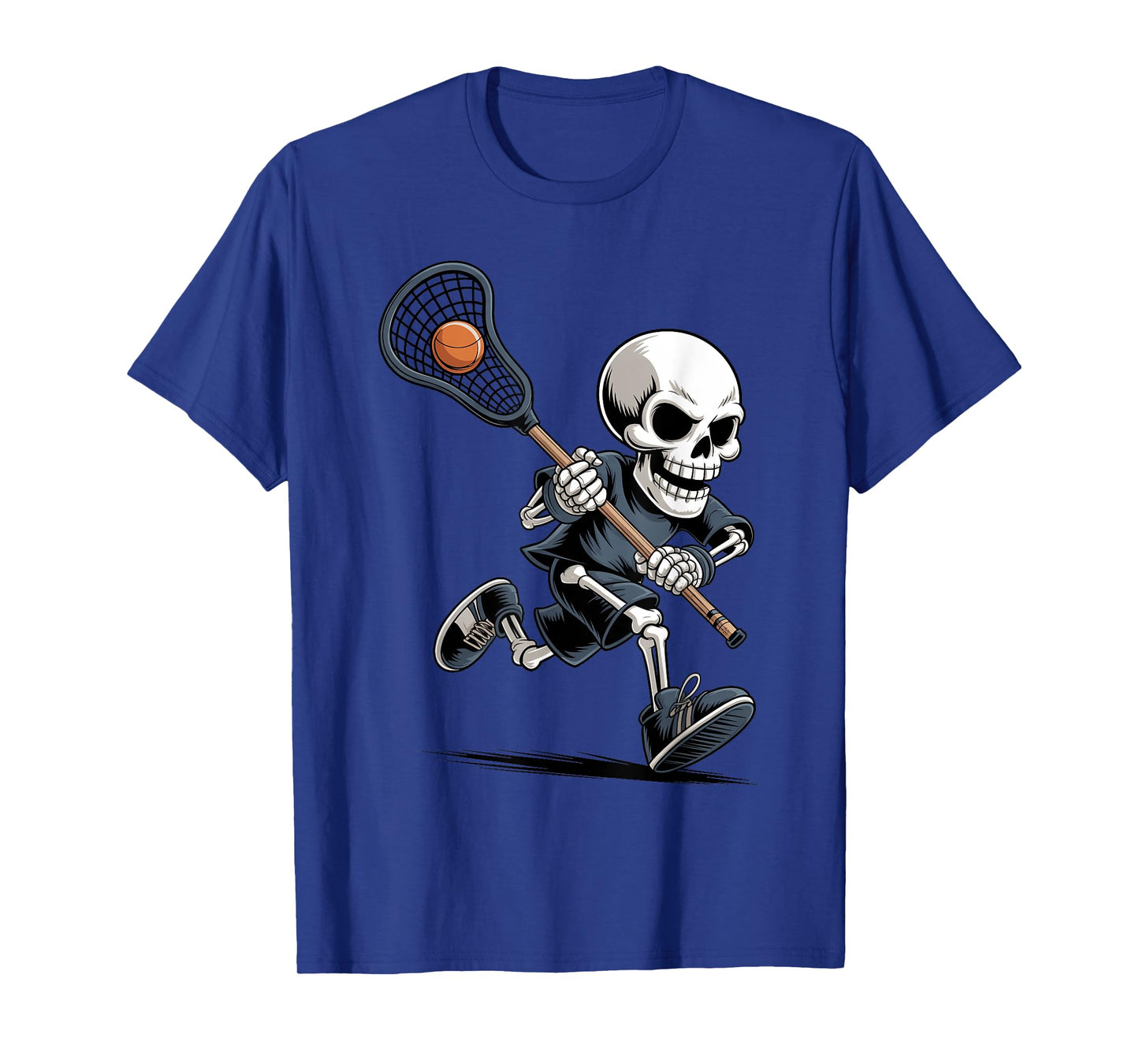 Skeleton Playing Lacrosse Funny Halloween Toddler Kids Boys T-Shirt