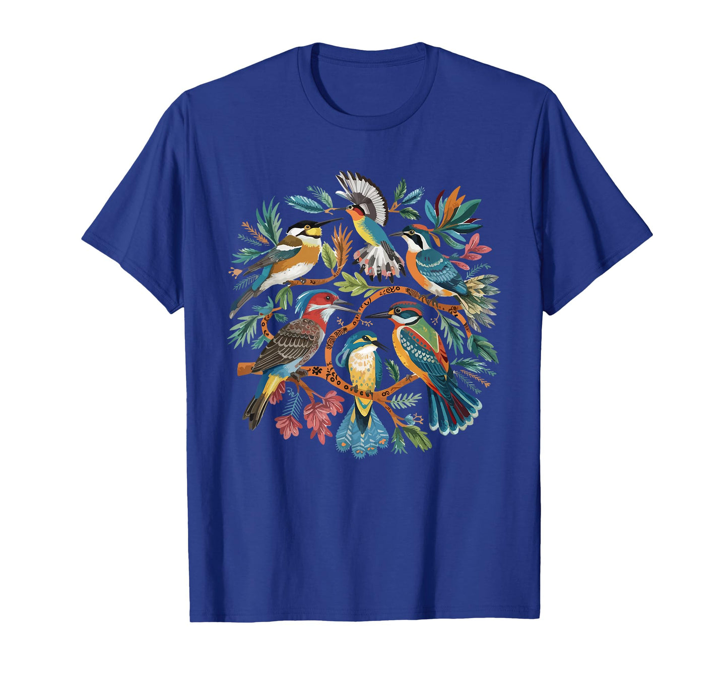 Enchanted Forest Bird Gathering Artistic Bird Watching T-Shirt