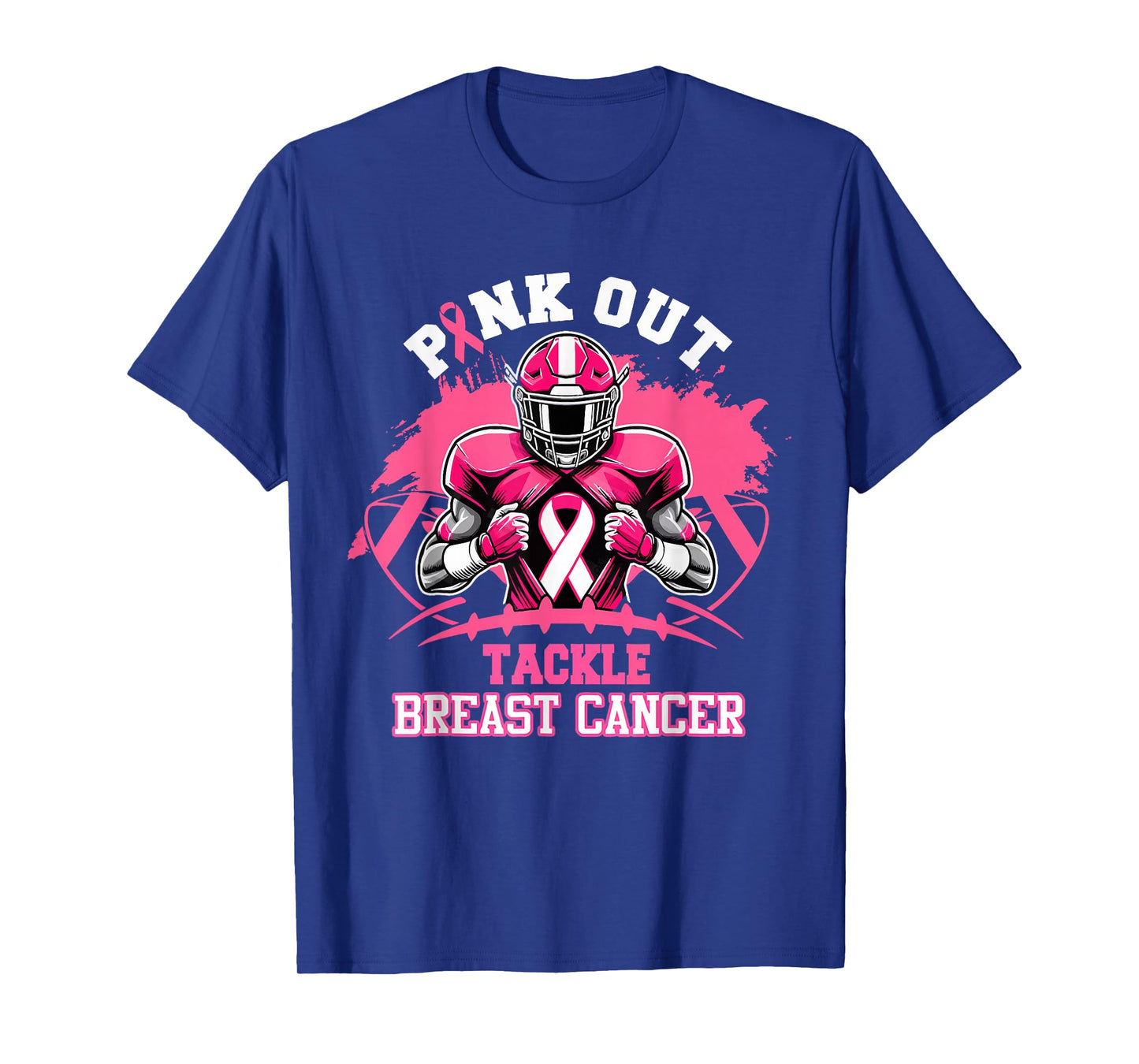 Pink Out Tackle Breast Cancer Awareness American Football T-Shirt