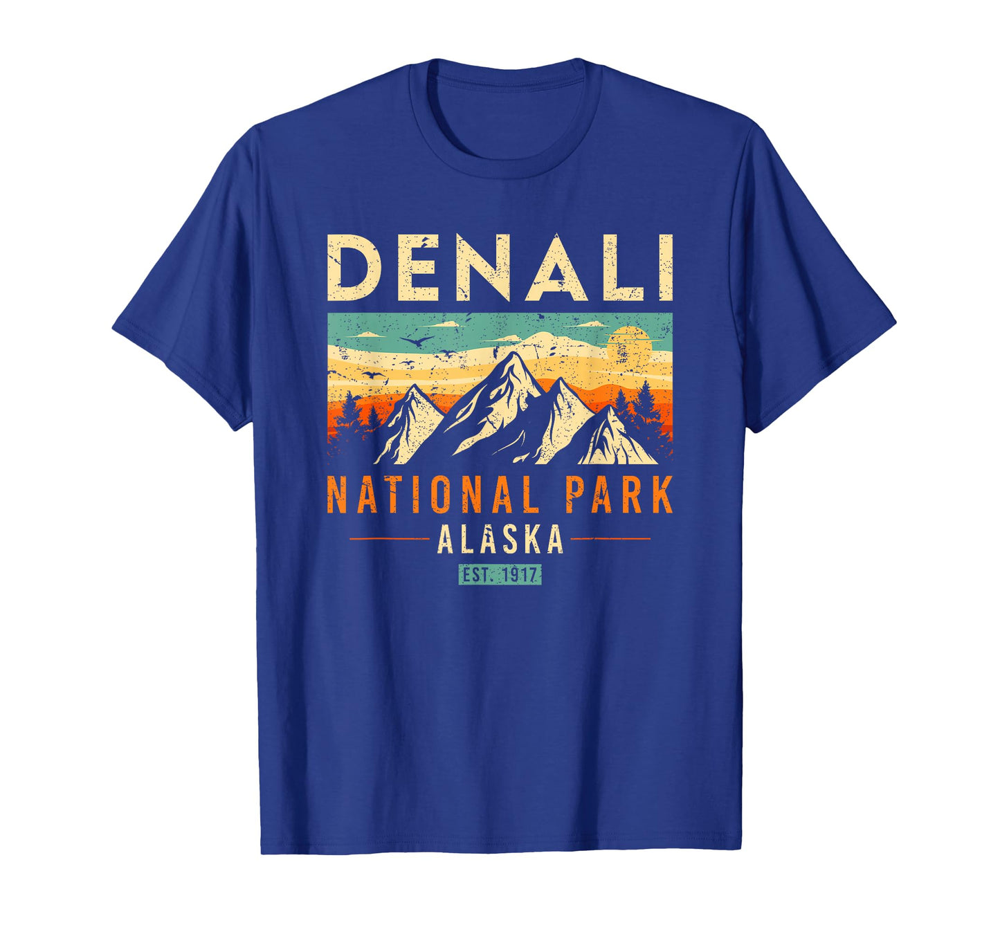 Denali Est. 1917 Vintage Retro Alaska National Park T-Shirt