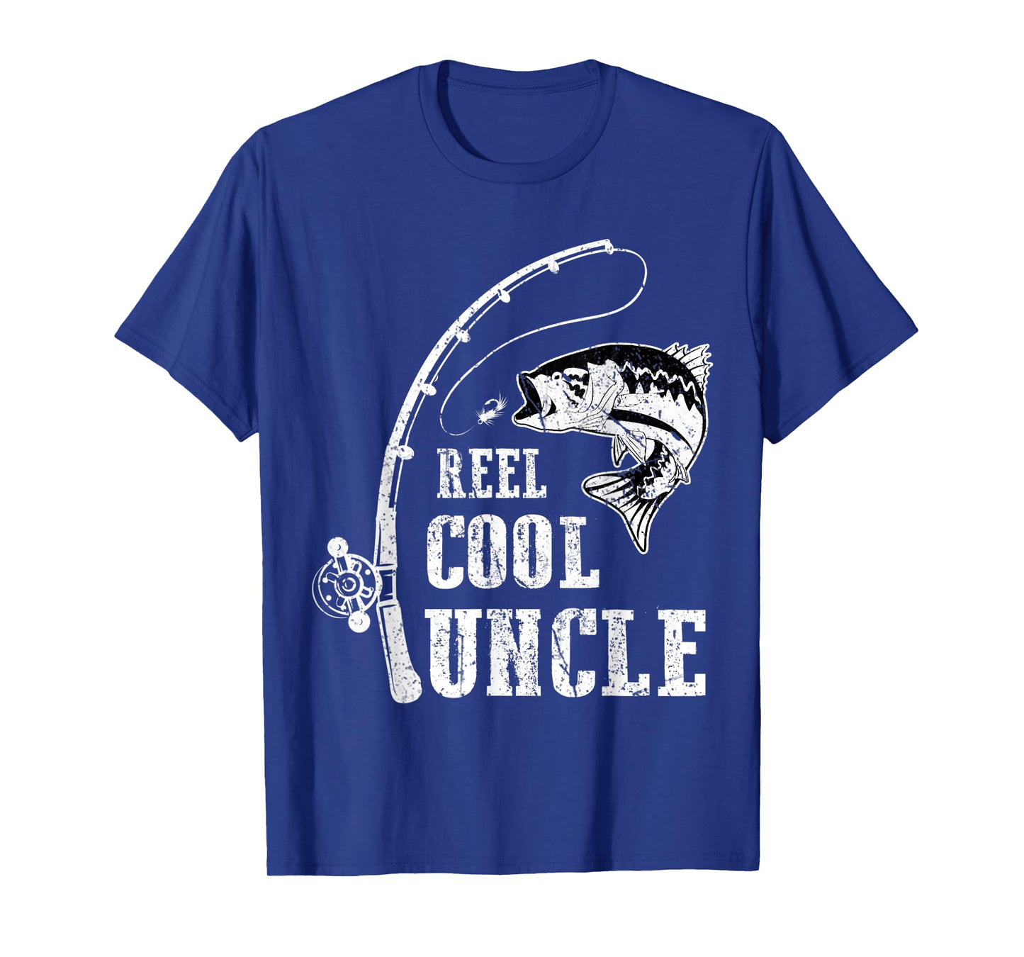 Mens Reel Cool Uncle Tshirt Fishing Daddy Fathers Day T-Shirt