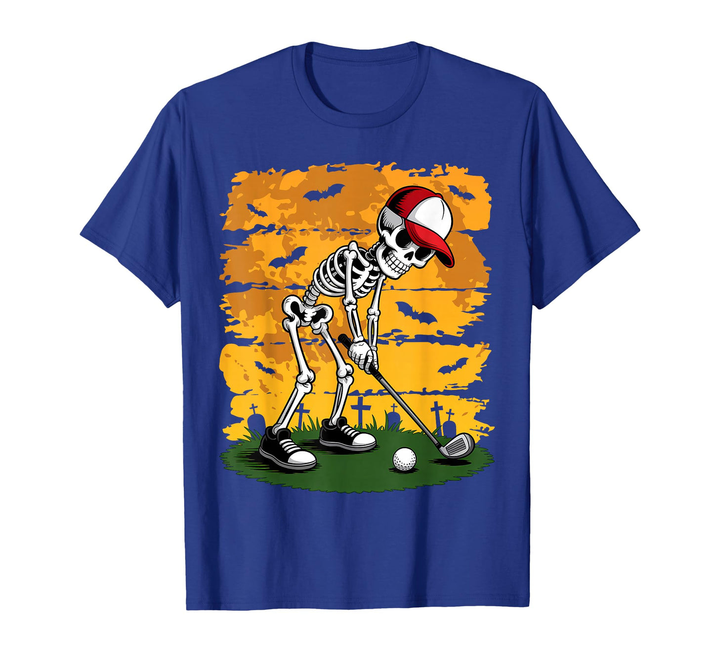Halloween Golf Skeleton Golfer Funny Golfing T-Shirt