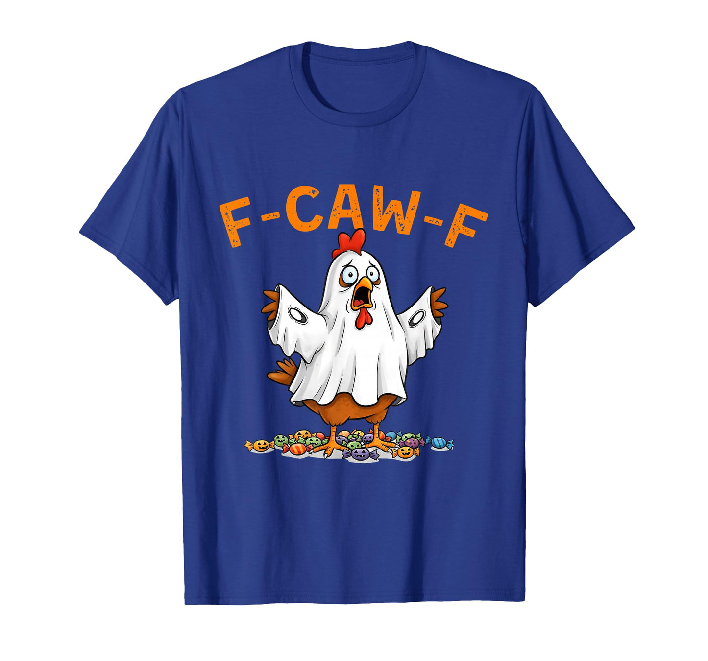 F Caw F Funny Ghost Chicken Halloween T-Shirt