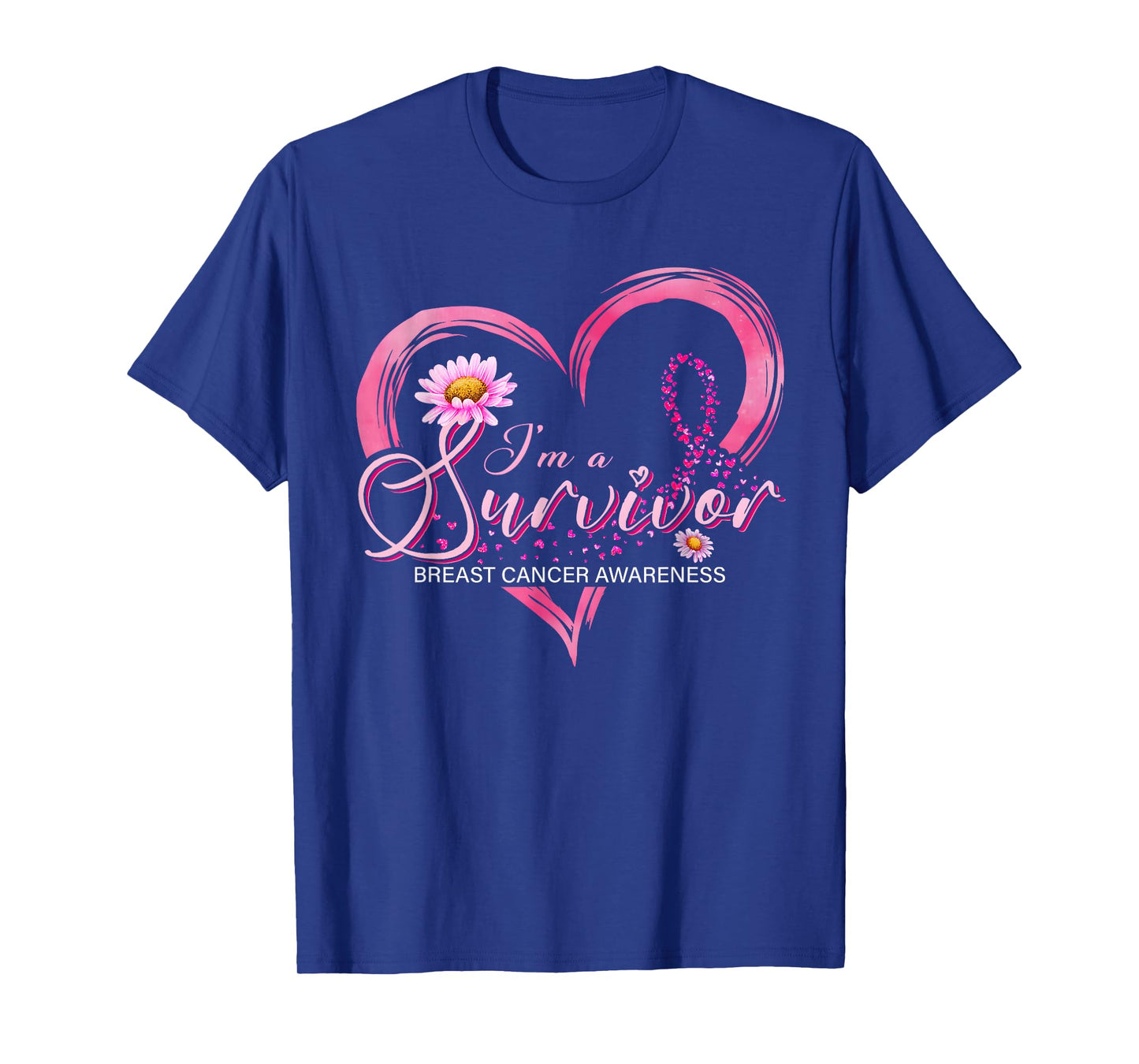 I'm A Survivor Butterfly Fight Breast Cancer Awareness Women T-Shirt