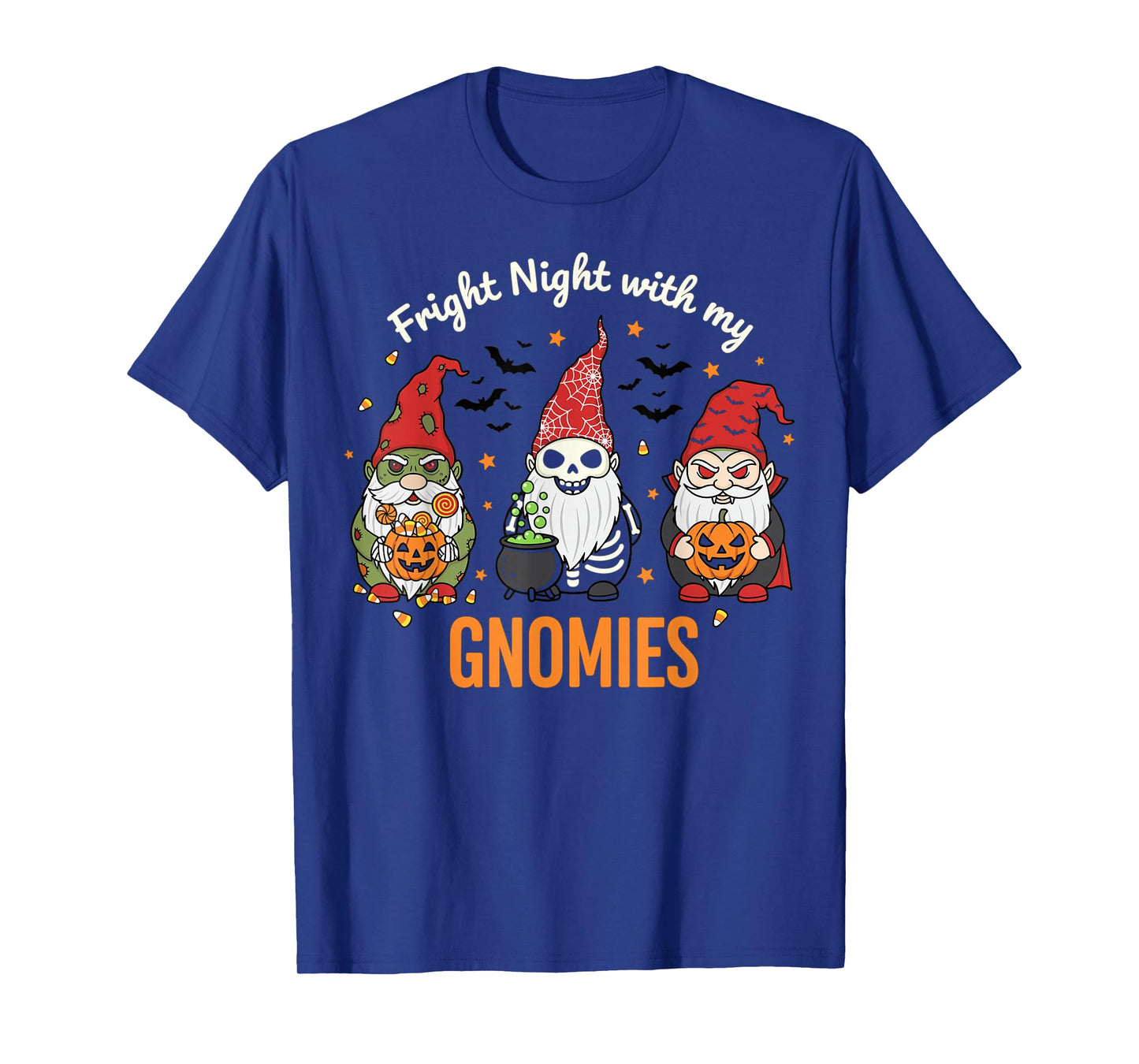 Fright Night with My Gnomies Spooky Fun Design T-Shirt