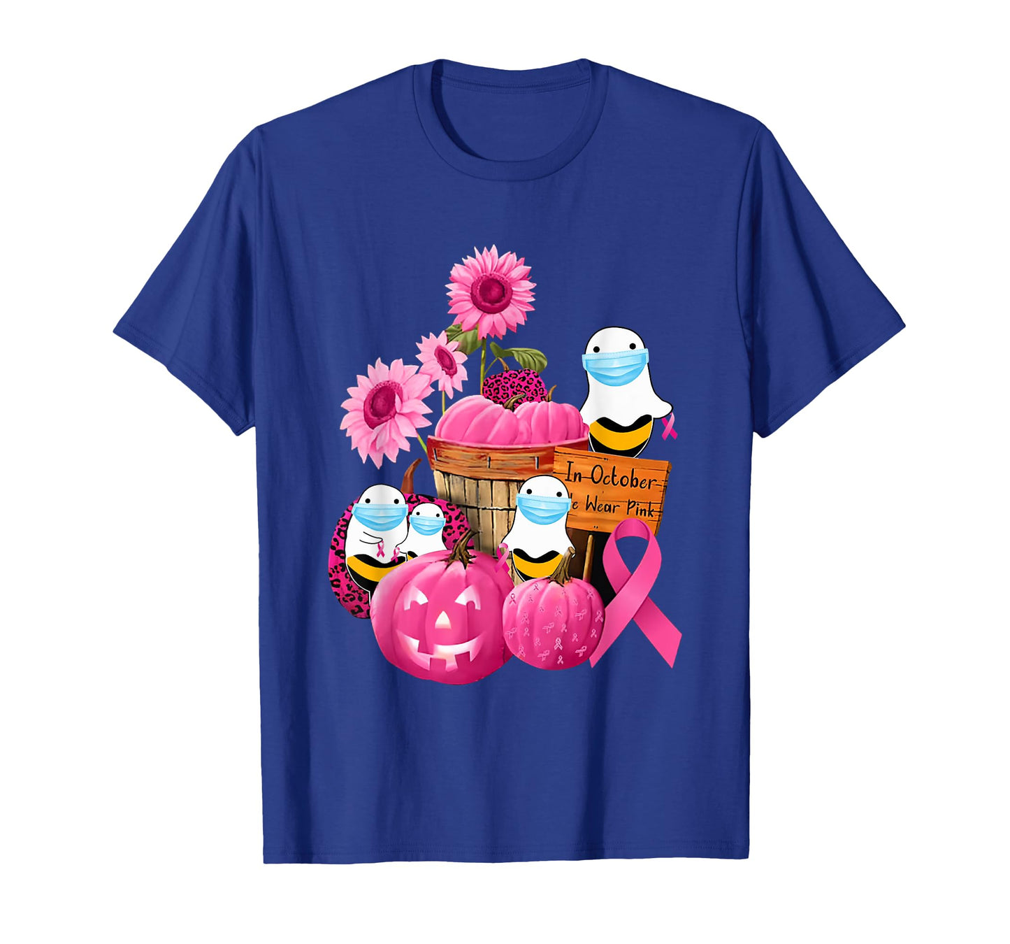 In October We Wear Pink Boo Bees Couples T-Shirt