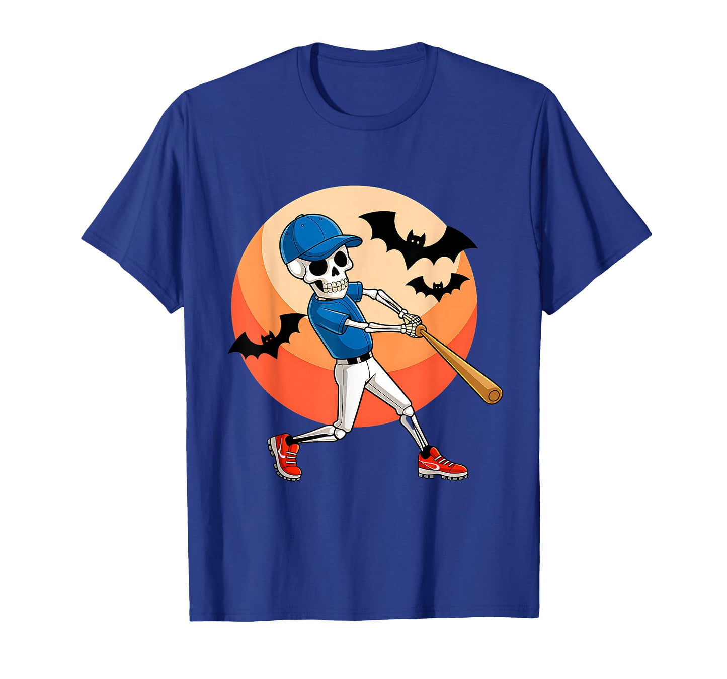 Funny Skeleton Baseball Player Halloween T-Shirt