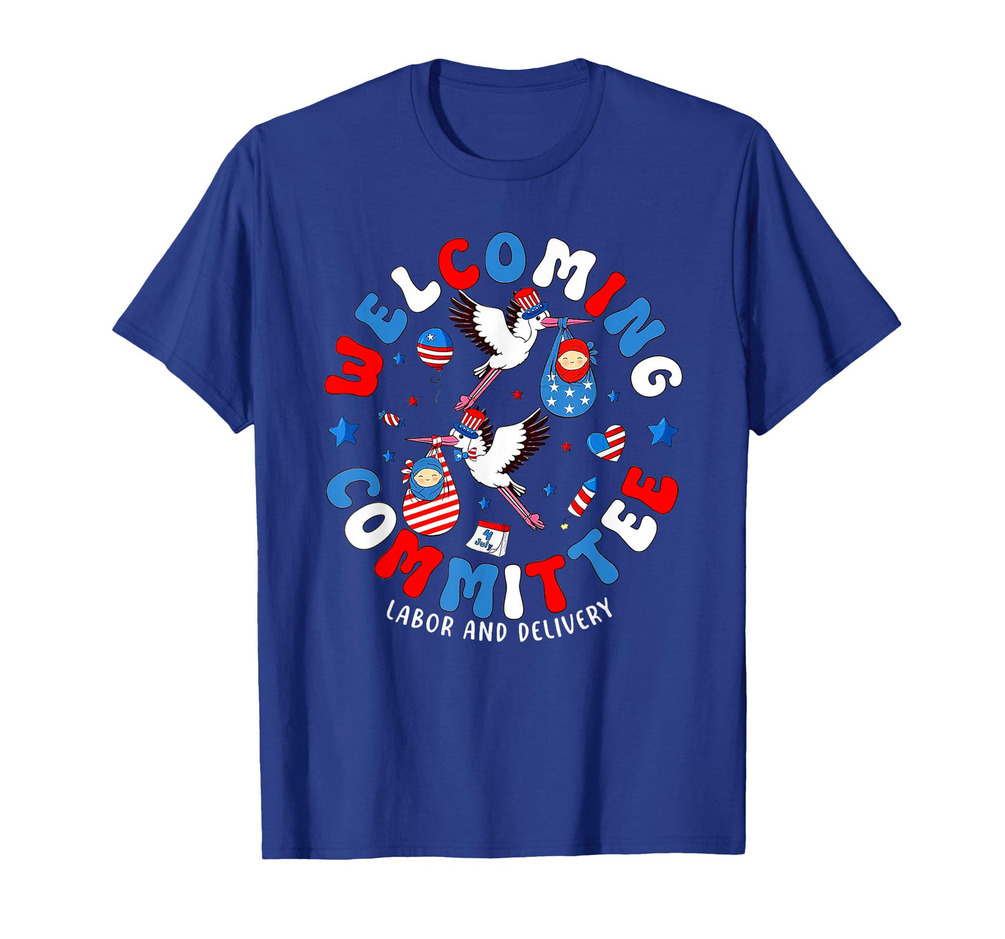 Labor And Delivery 4th Of July American Nurse L&D Nursing T-Shirt