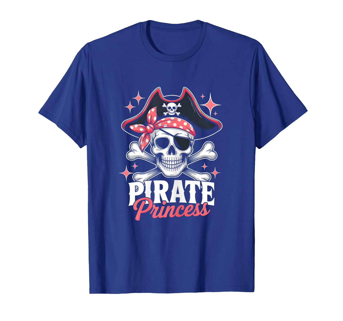 Pirate Cute Princess Halloween Skull Bow Tie Women Girls T-Shirt