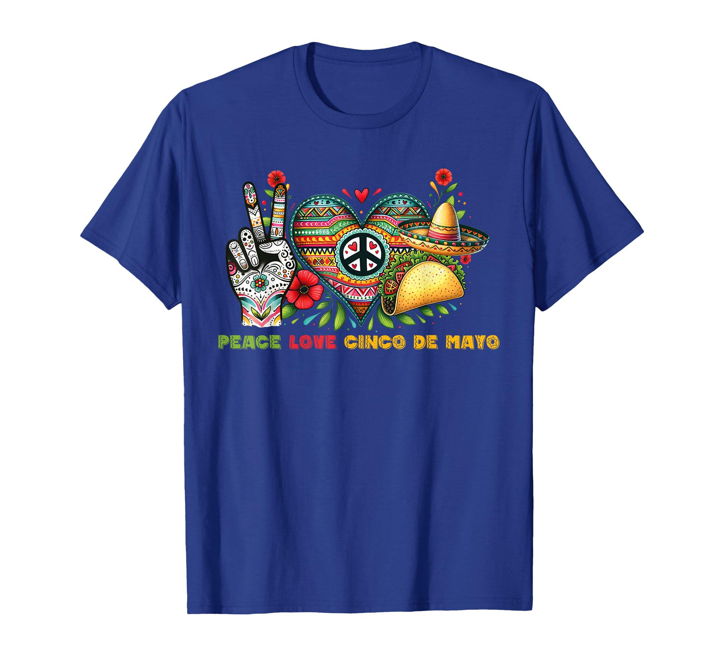 Peace Love Cinco De Mayo Lets Fiesta Mexican Fiesta 2024 T-Shirt