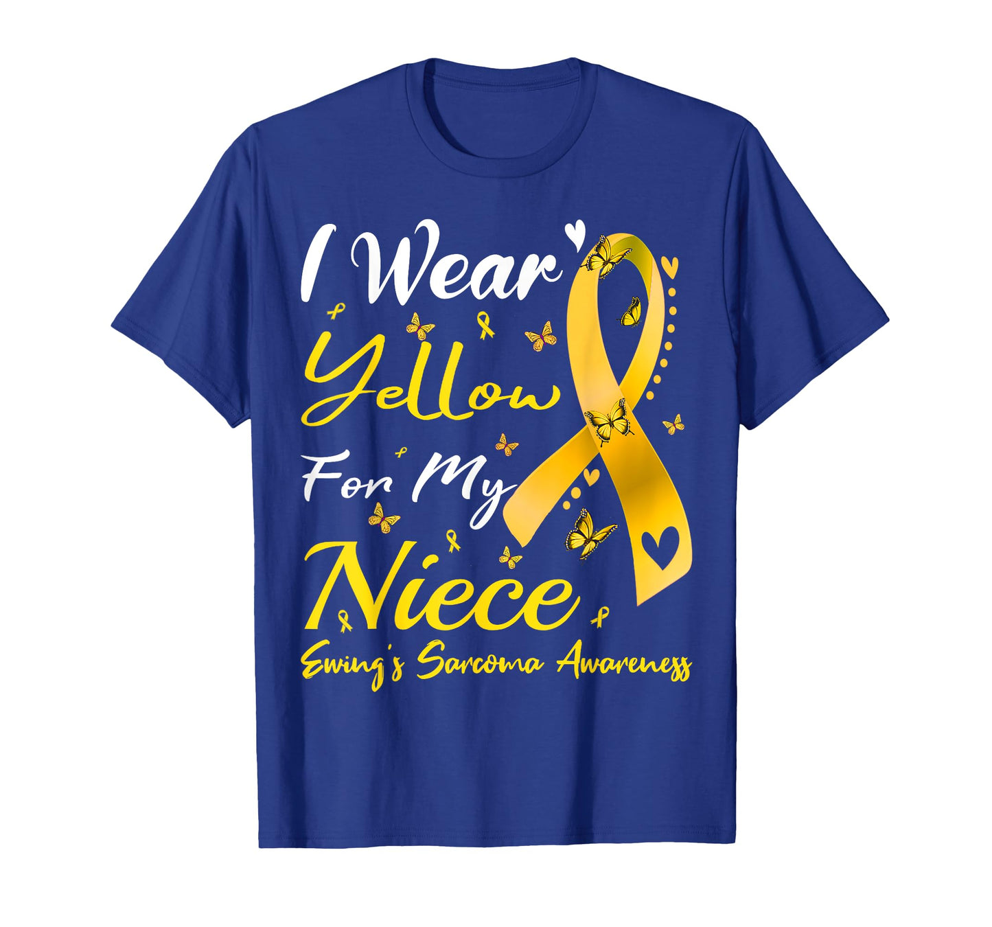 I Wear Yellow For My Niece Ewing Sarcoma Cancer Awareness T-Shirt